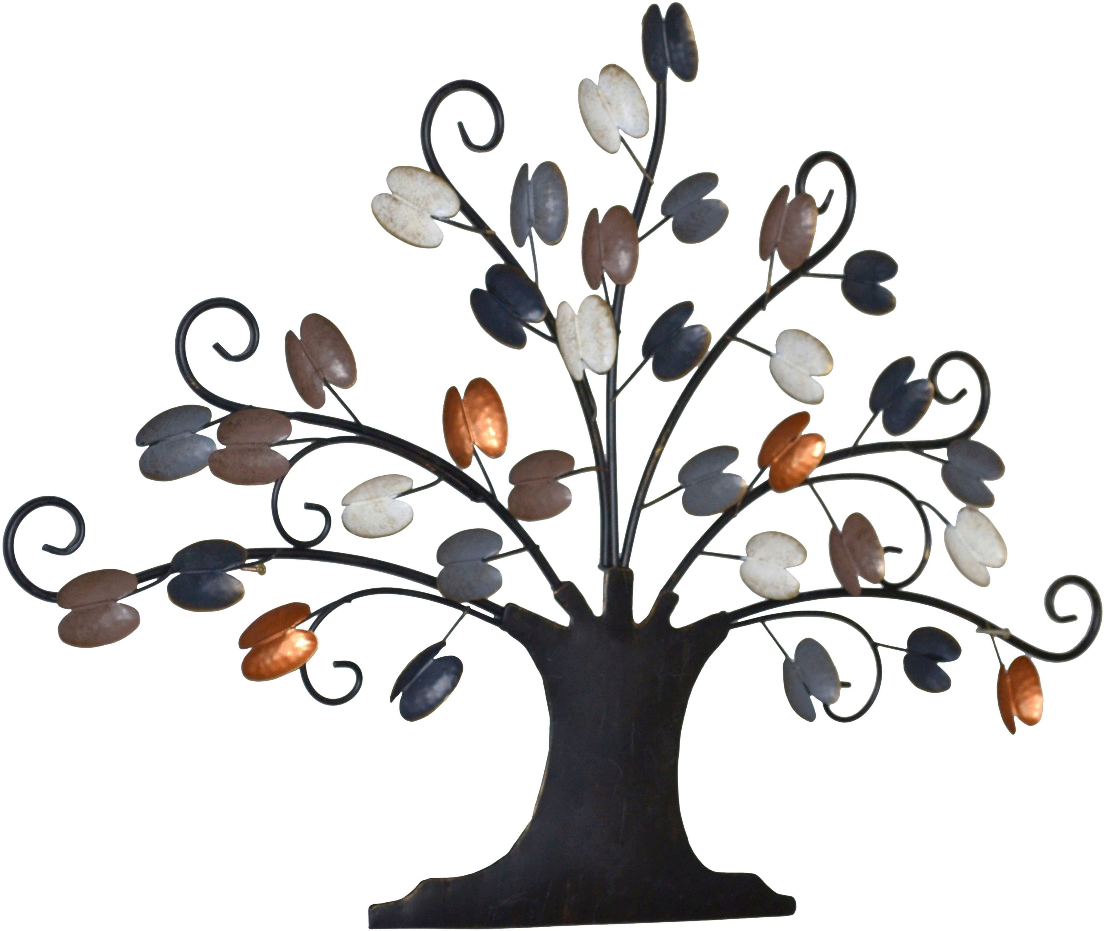 HOFMANN LIVING AND MORE Wanddekoobjekt Wanddekoration (1 St), Baum aus Metall