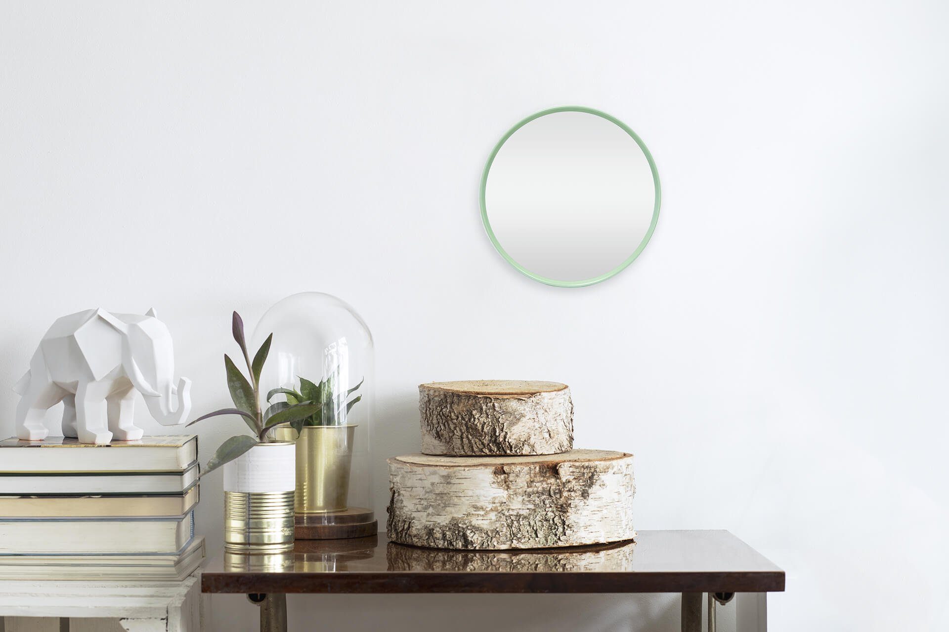 KUNSTLOFT Wandspiegel THE CHIMERA. 22.4x22.4x4.5 cm, handgefertigter Deko-Spiegel aus Metall