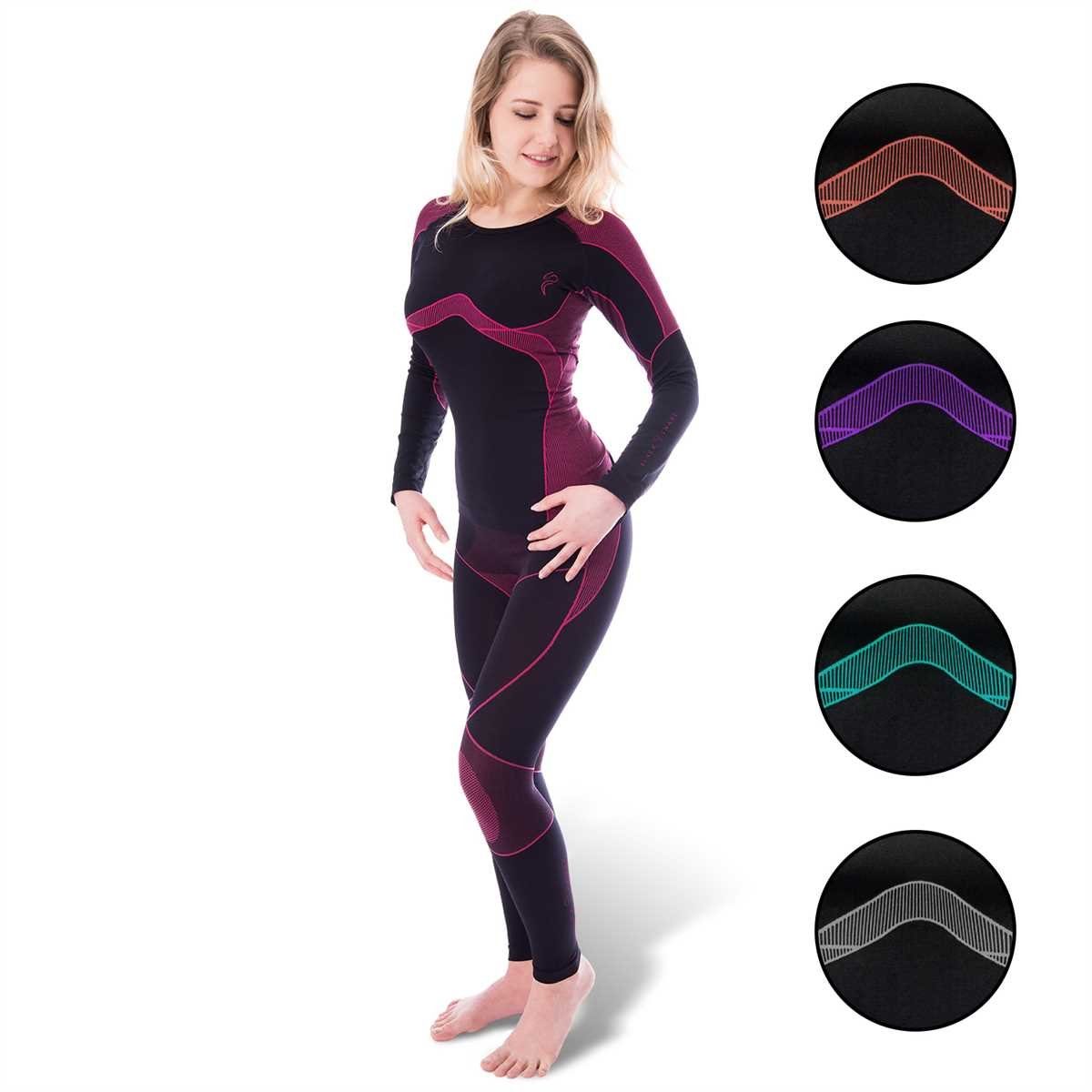 Black Seamless (1-St) Snake Schwarz/Pink viper Unterhose Unterhemd Unterwäsche Funktionsunterhemd + Set