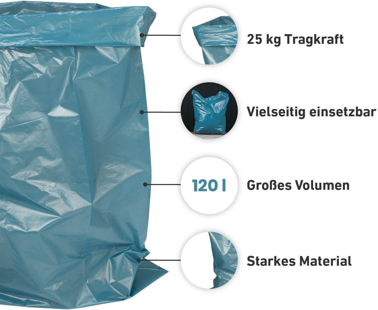 Hypafol Müllsack LDPE Müllsäcke blau Typ100, 120L, 700x1100mm, 100 St