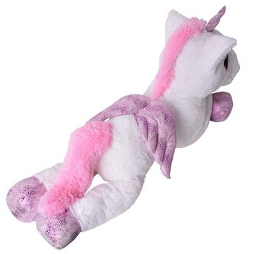 Kuscheltier XXL Einhorn Plüscheinhorn Plüschtier Stofftier 130cm weiß