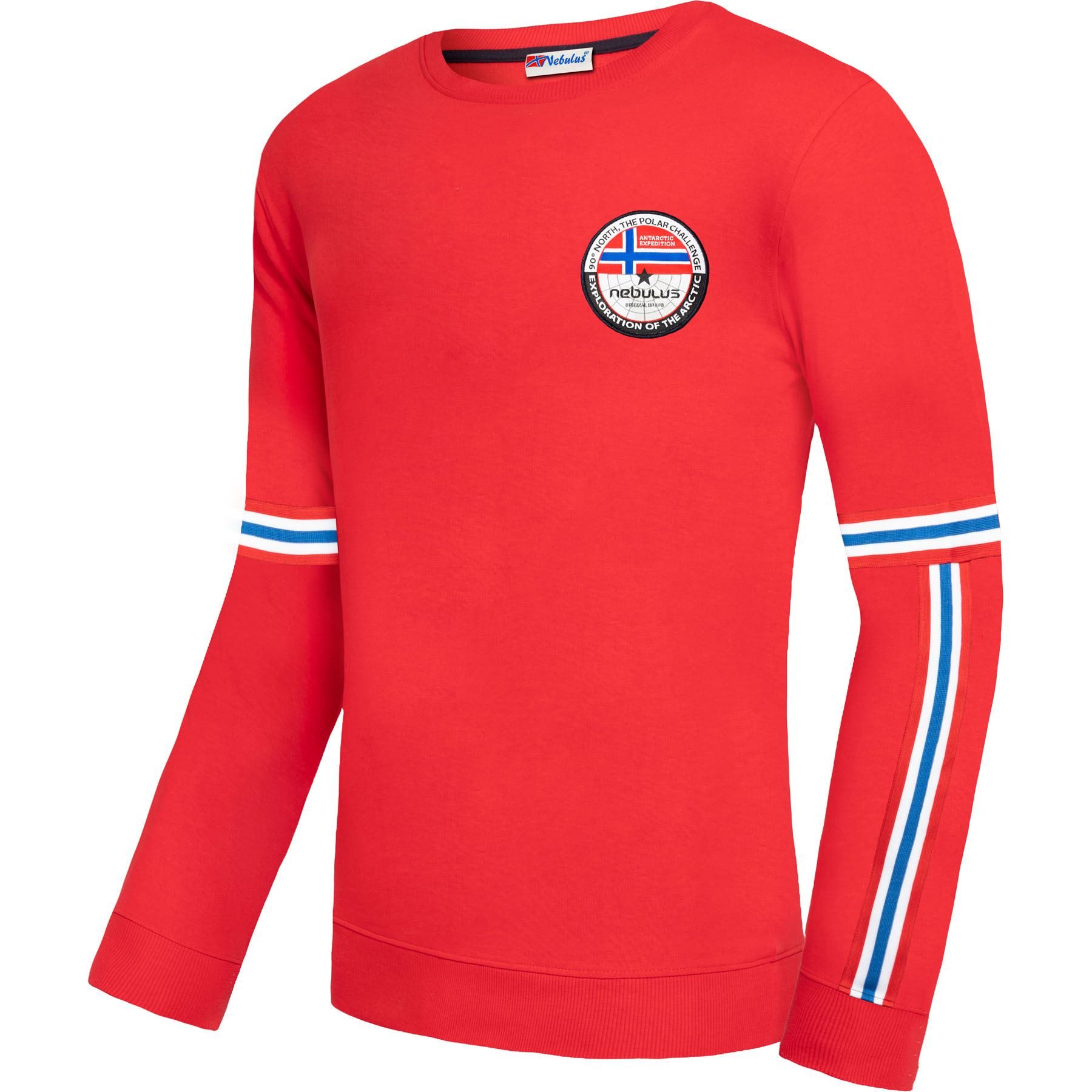 Nebulus Sweatshirt STRIPE, P5036 - Herren, rot, M günstig online kaufen