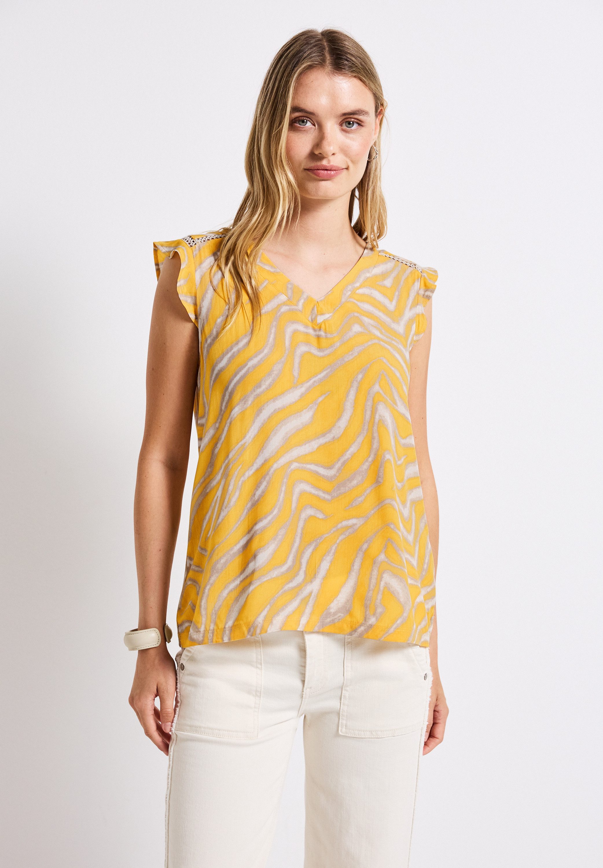 STREET ONE Trägertop aus elastischem Materialmix