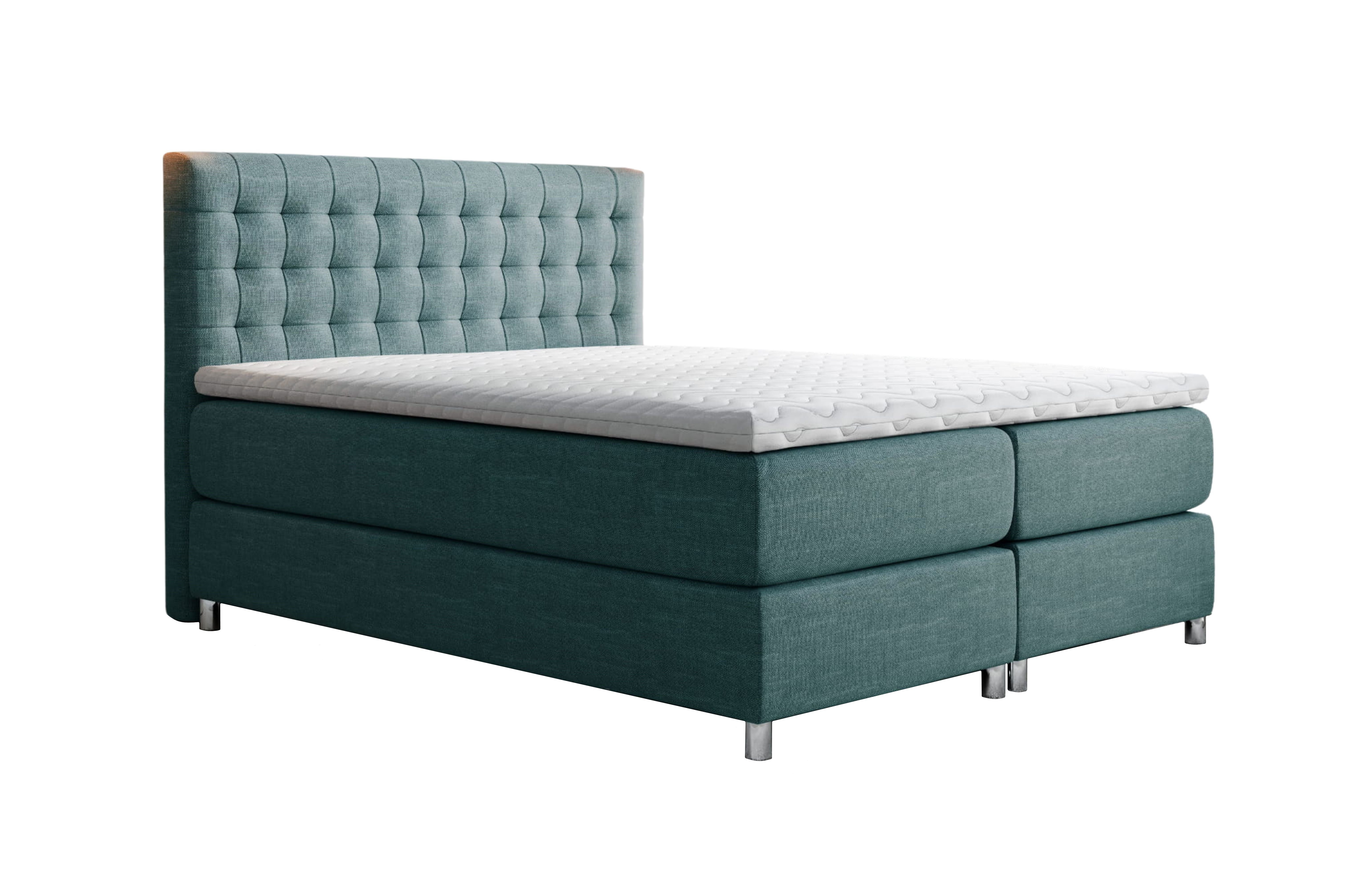 MF Design Boxspringbett Boxspringbett PRIMO mit Topper aus Pocketfederkern und INARI-Bezug, Vorhanden