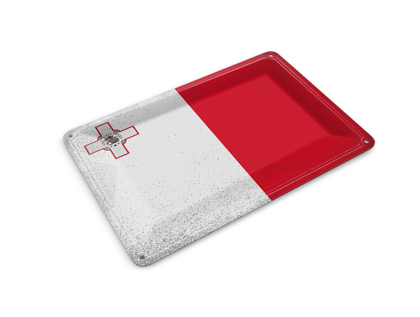 Femer GmbH Postkarte Flagge Malta 14x10 cm Flag of Malta Vintage, unfrankiert