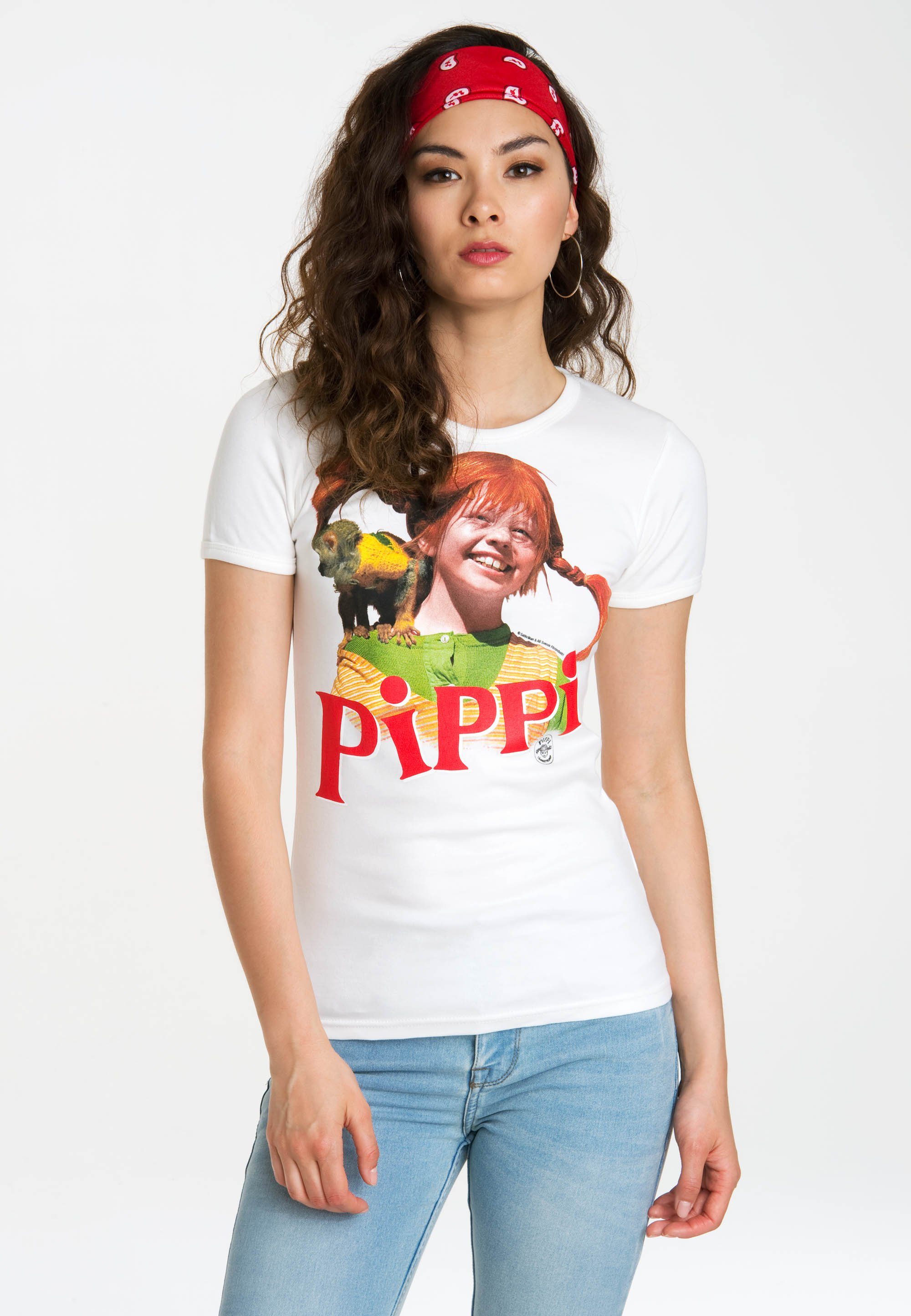 LOGOSHIRT T-Shirt Pippi Langstrumpf mit lizenziertem günstig online kaufen