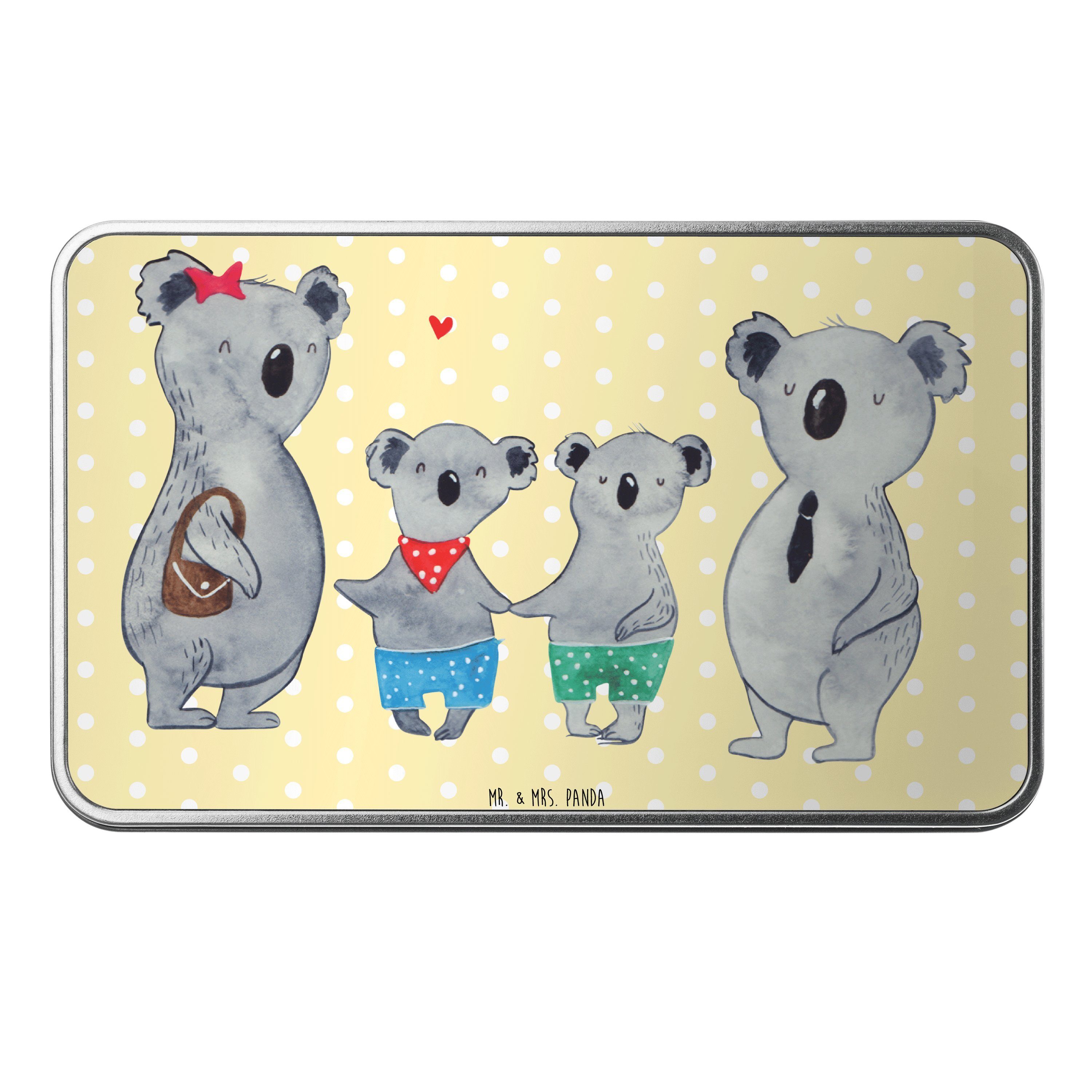 (1 Familie zwei Pastell Mrs. Panda - Mr. Container, Gelb - St) Geschenk, Vorratsbox, & Koala Dose