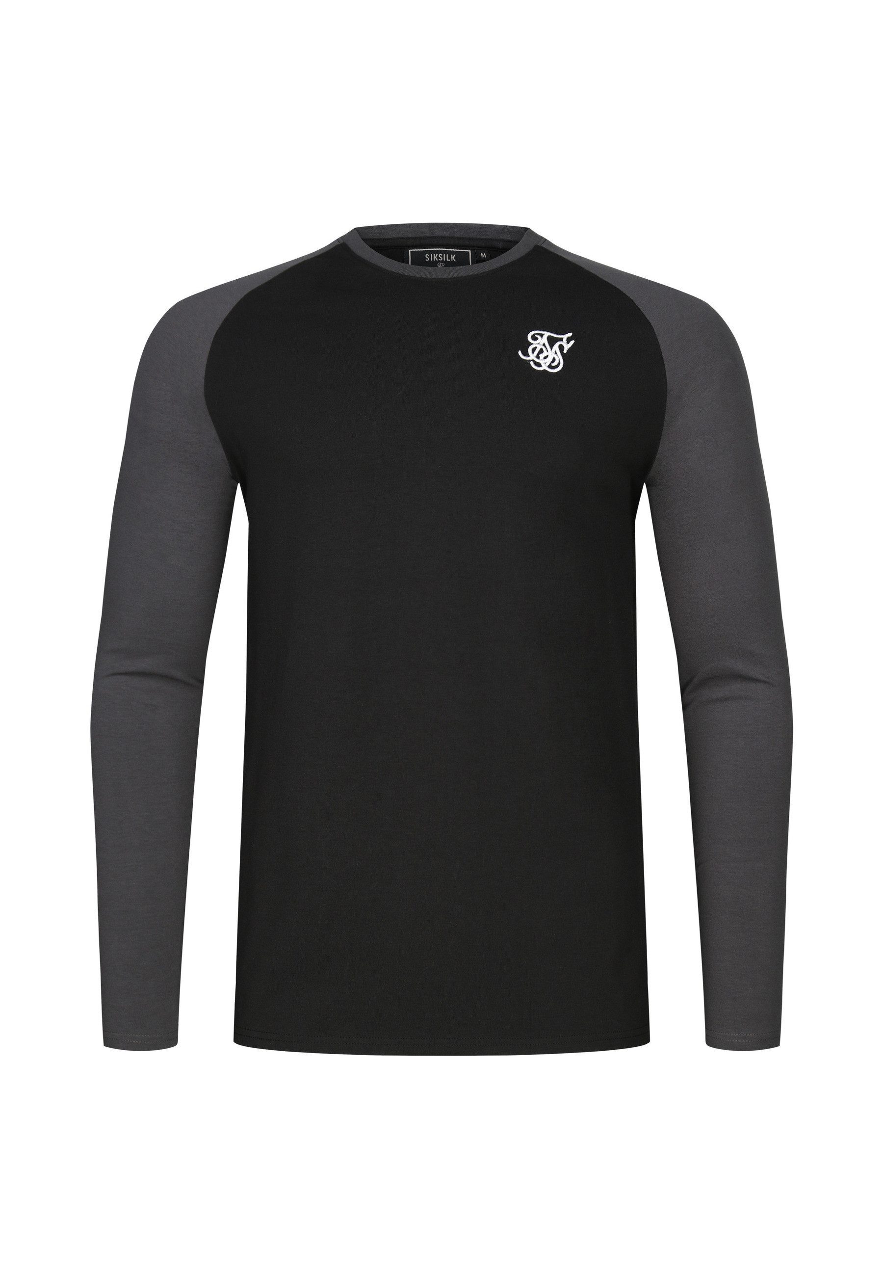 Siksilk Langarmshirt SikSilk LS Muscle Fit T-Shirt (1-tlg)
