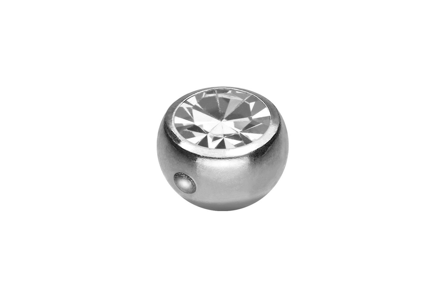 PIERCINGLINE Piercing-Set Chirurgenstahl Klemmkugel KRISTALL (Klemm-Aufsätze, 1-tlg)