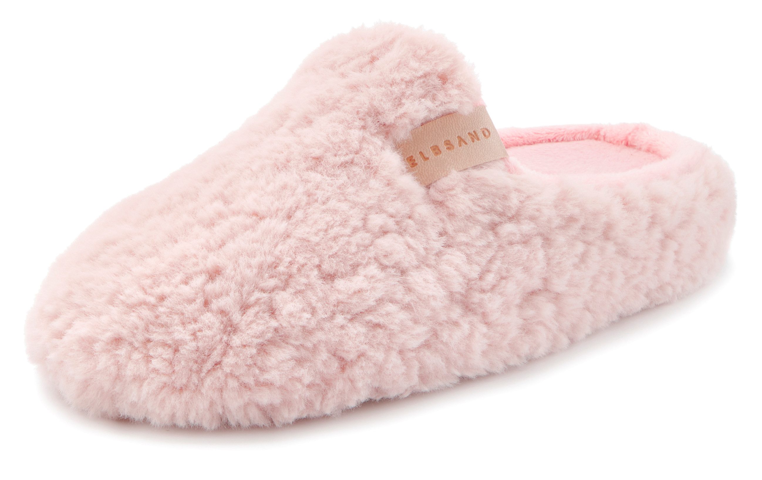 Elbsand Hausschuh, Pantoffel, Mule Pantolette mit kuscheligem Fellimitat günstig online kaufen