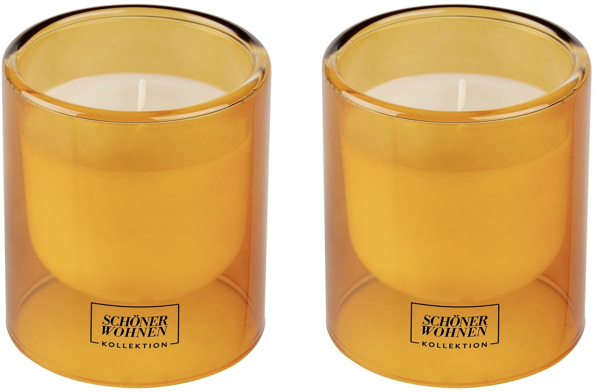 SCHÖNER WOHNEN-Kollektion Duftkerze »Vanilla S« (2-tlg), im Glas, lieblicher & verwöhnender Duft, Brenndauer 20 - 25 Stunden