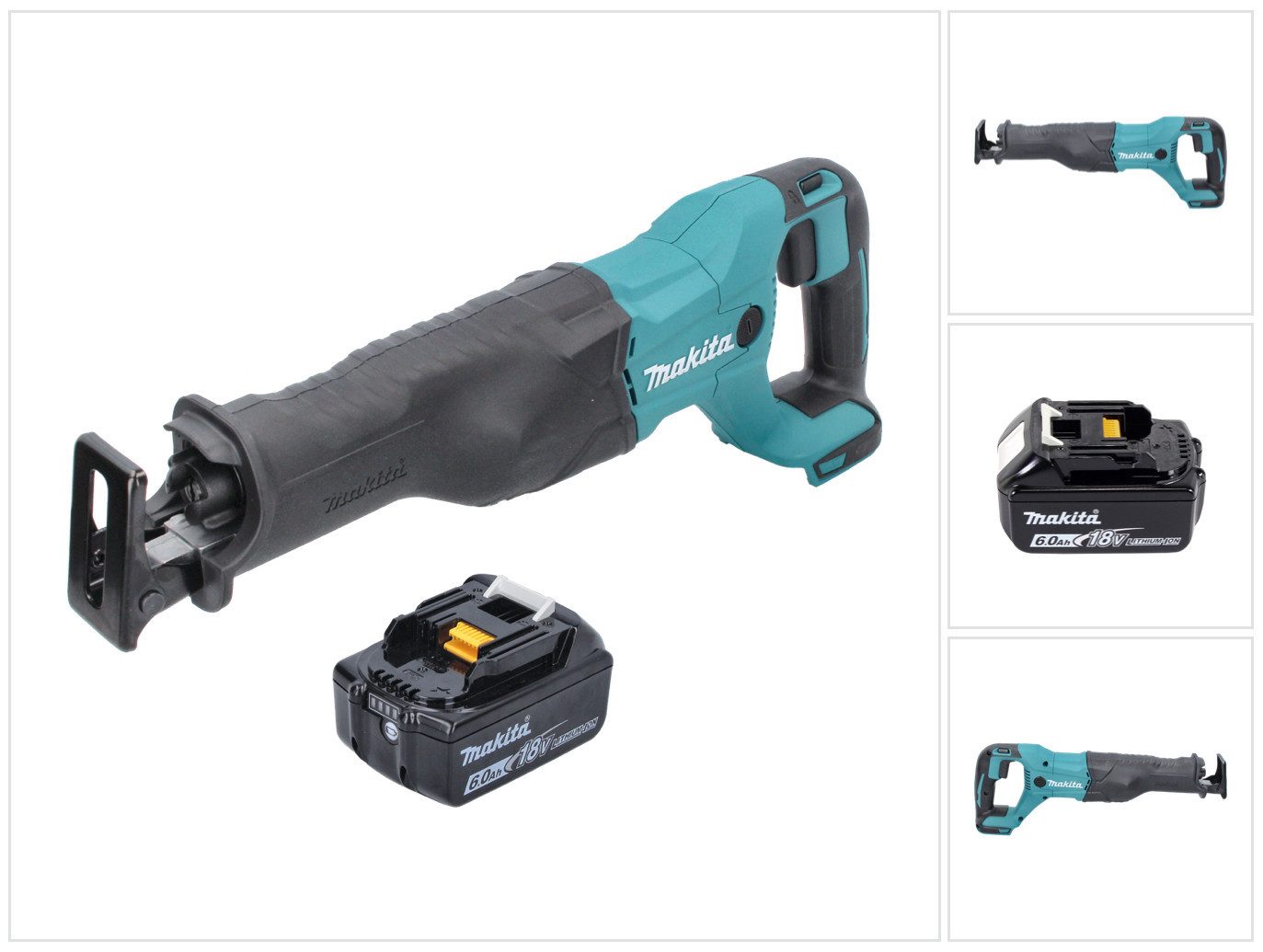 Makita Akku-Reciprosäge DJR 186 G1 Säbelsäge 18 V + 1x Akku 6,0 Ah - ohne Ladegerät