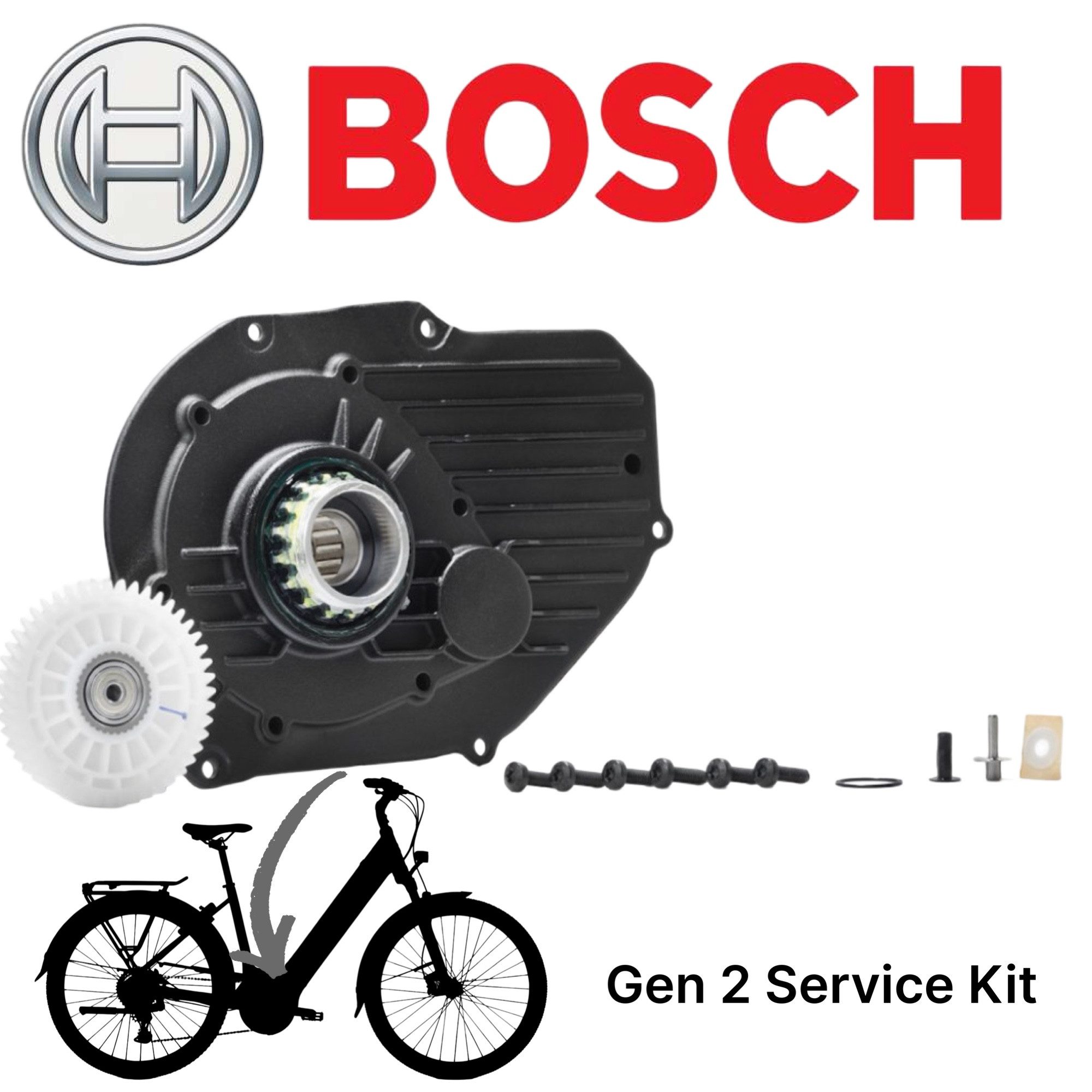 BOSCH Fahrradkurbel Bosch Ebike Fahrrad Motor Service-Kit Instandsetzung Kit Gen2 BDU2XX