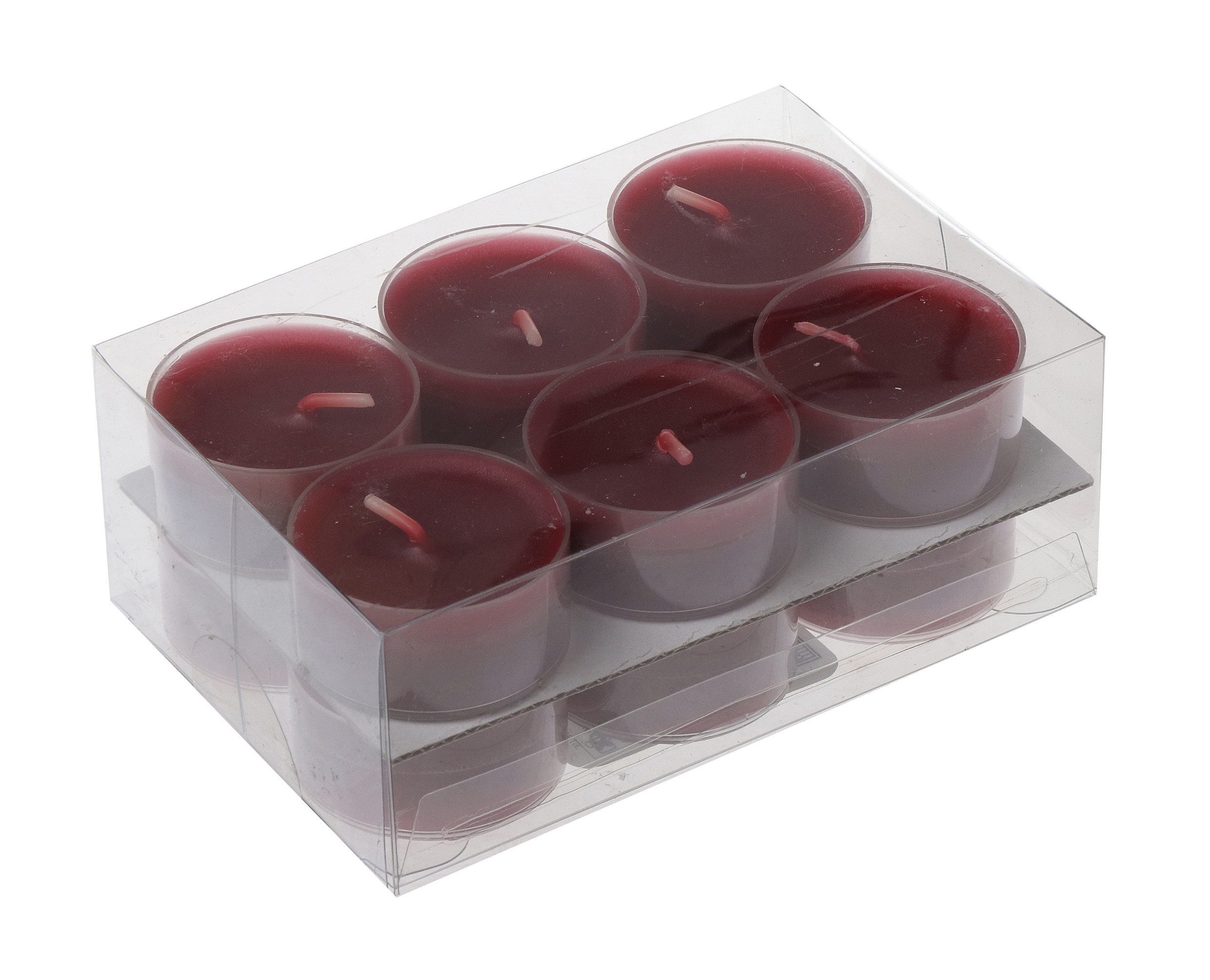 Steinhart Kerzen Teelicht Teelichter in Kunststoffhülle Altrot 18/38mm, 12er-Pack