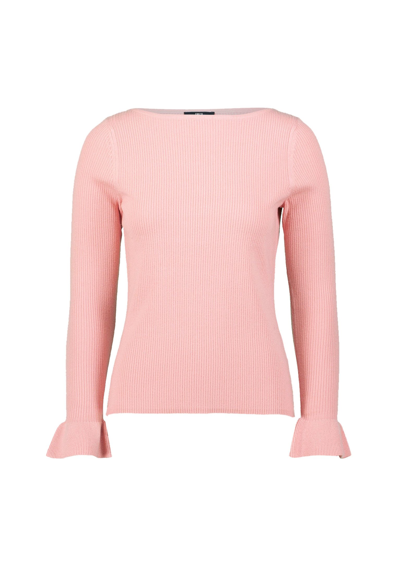 Zero Strickpullover Damen mit Volants am Ärmel (1-tlg) Volant