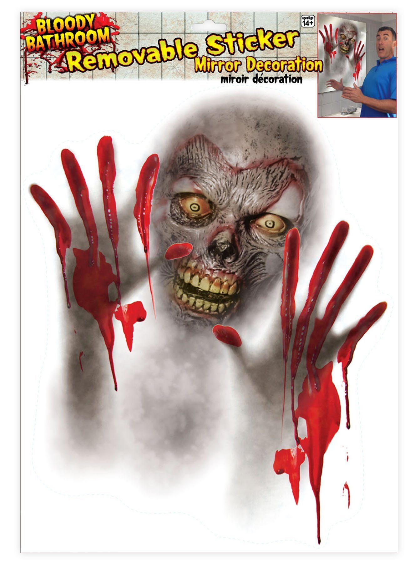 Metamorph Dekoobjekt Spiegel-Sticker - Bad deko Horror Halloween Deko, Bad deko Horror Halloween Deko