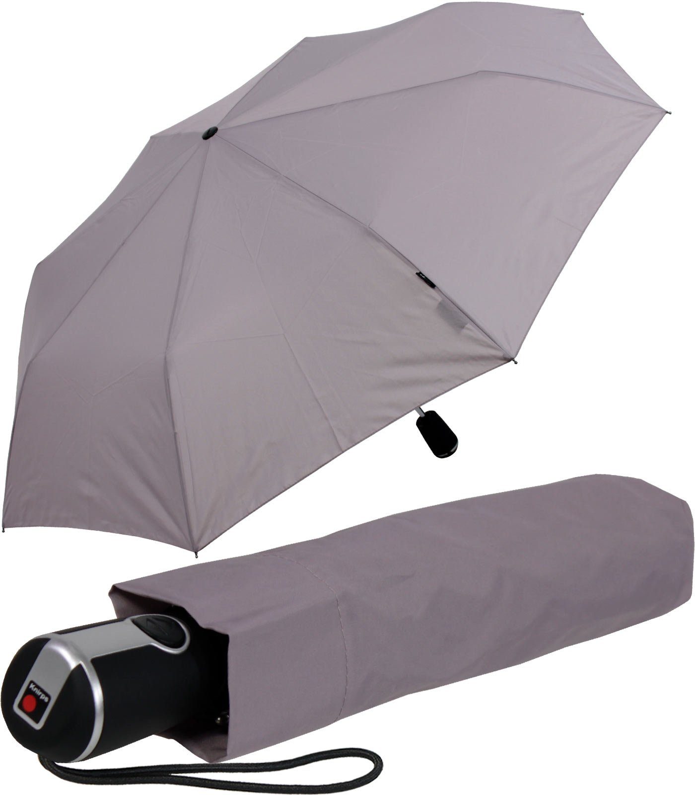 Knirps® Taschenregenschirm Large Duomatic mit Auf-Zu-Automatik, der große, stabile Begleiter grau