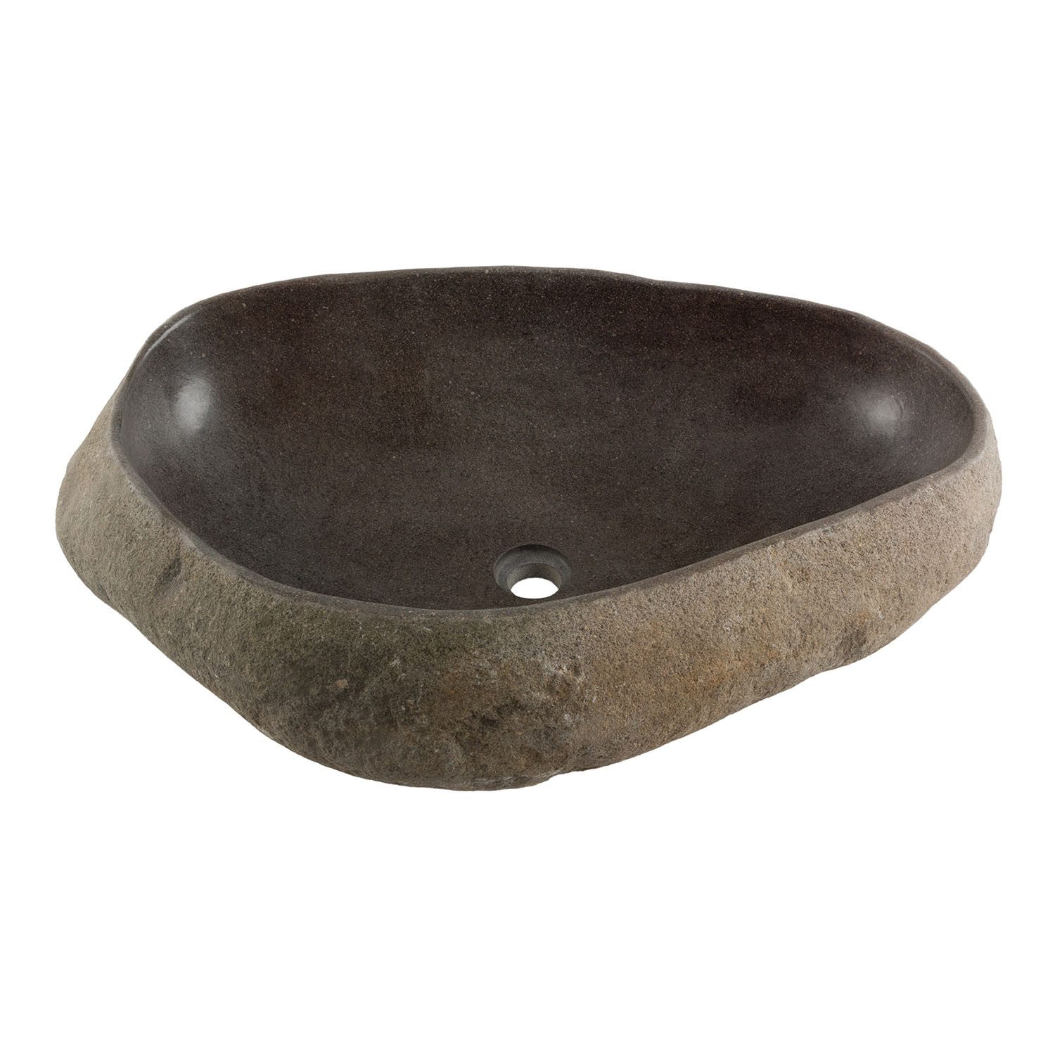 wohnfreuden Aufsatzwaschbecken Naturstein Waschbecken 70 cm mit Naturkante (Kein Set), NEW-6792