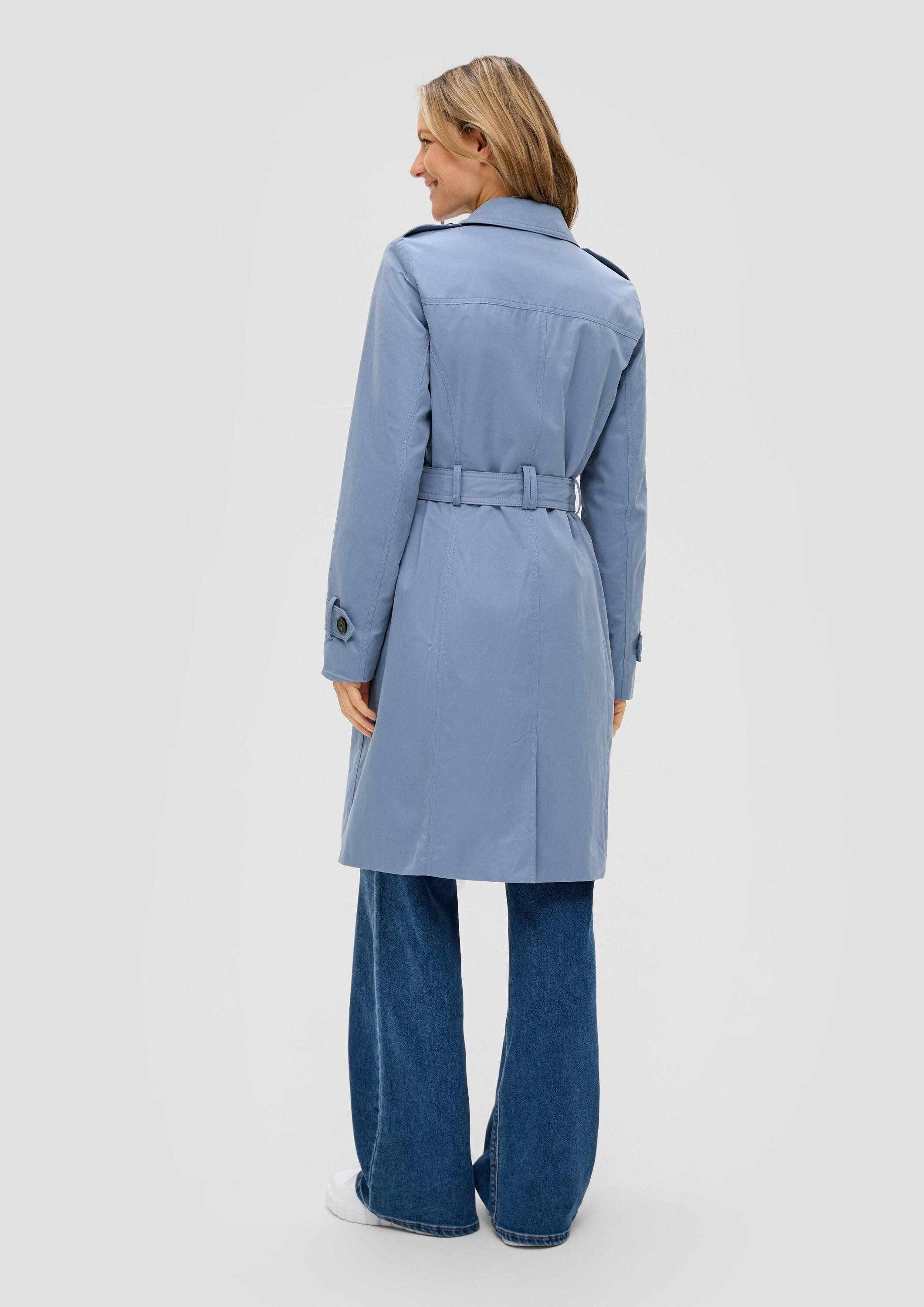 s.Oliver Trenchcoat Outdoor-Mantel Langer Trench-Coat