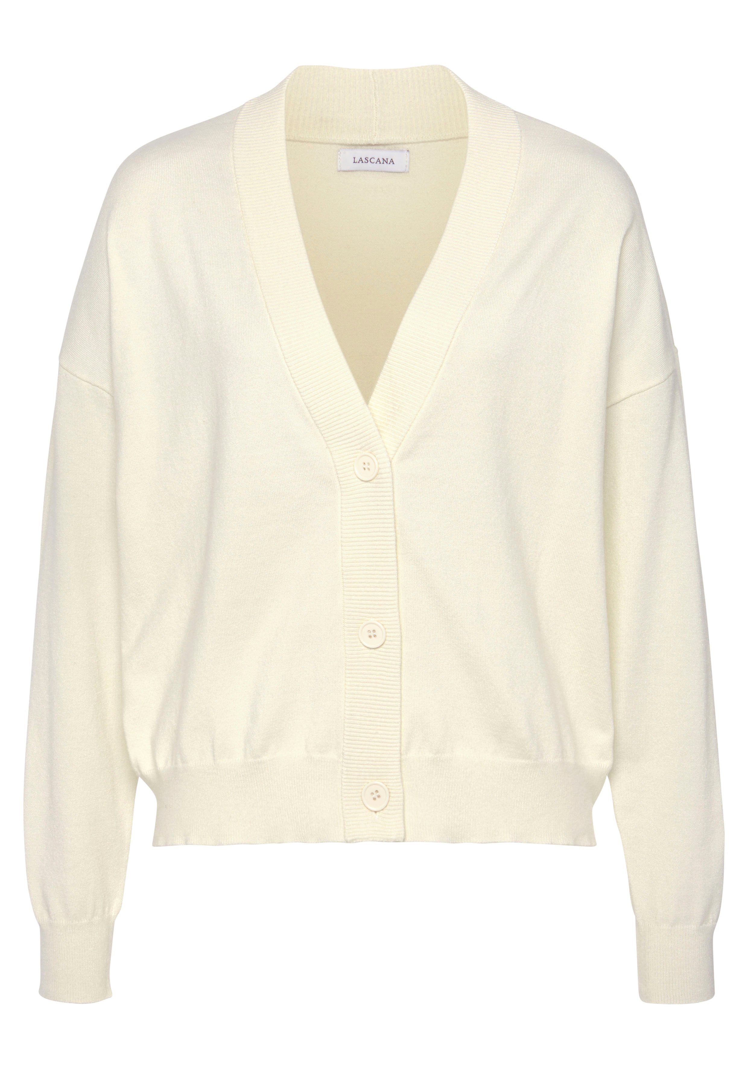 LASCANA Strickjacke, in kurzer Form, Loungewear günstig online kaufen