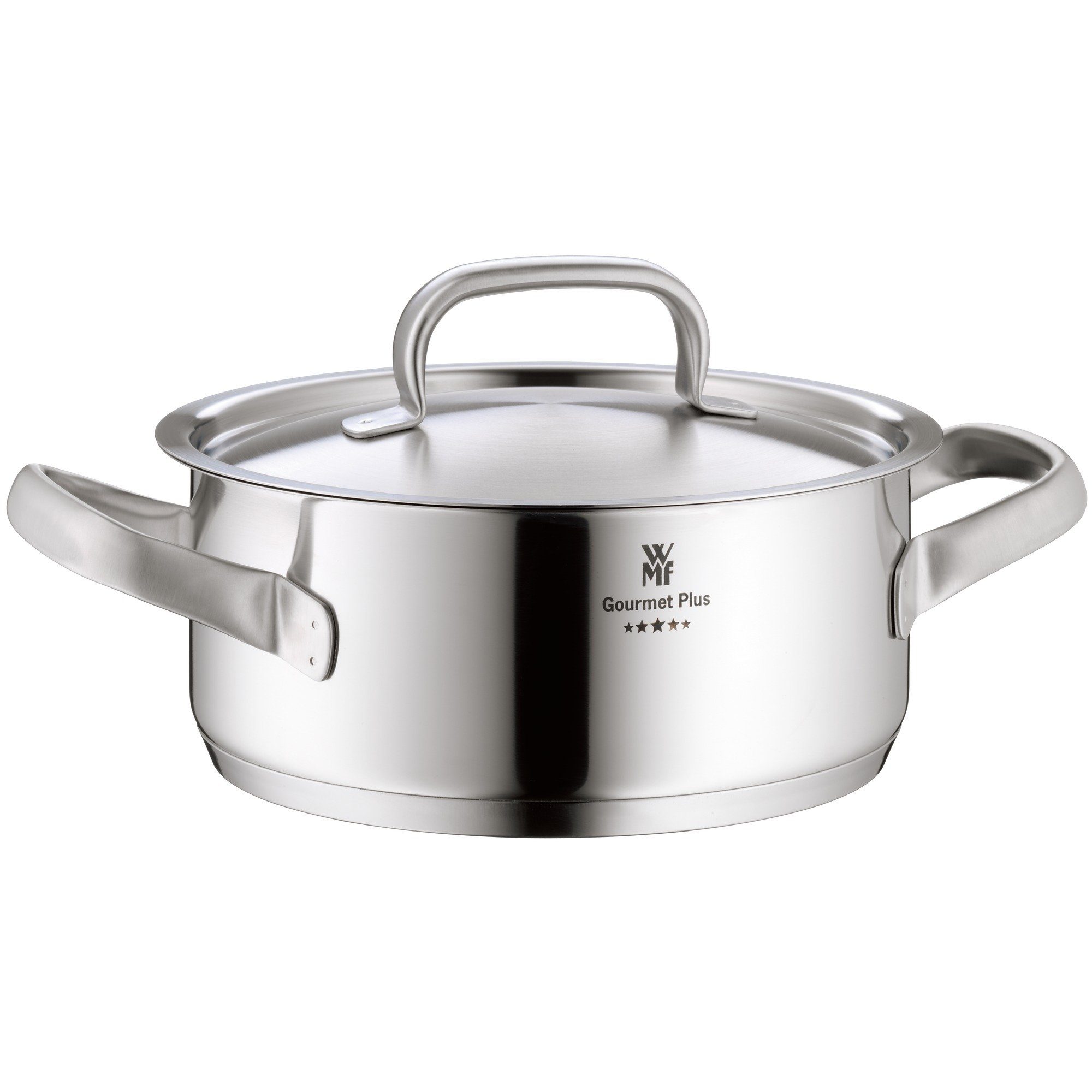 WMF Bratentopf Gourmet Plus 1-teilig, Cromargan® Edelstahl rostfrei 18/10 (Bratentopf Ø 24 cm Gourmet Plus, 1-tlg., 1x Bratentopf mit Deckel Ø 24 cm), Gourmet Plus