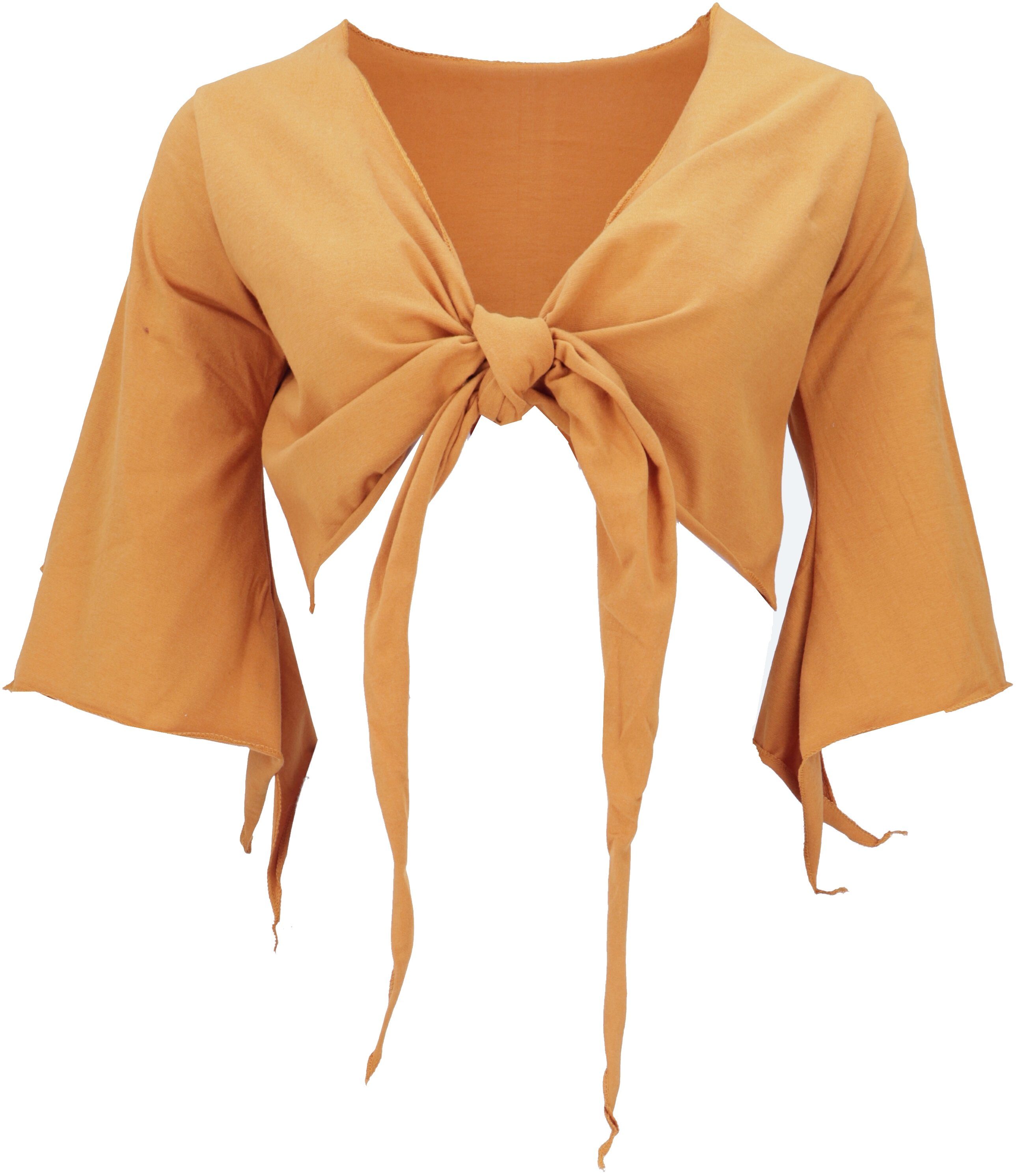 Guru-Shop T-Shirt Elfen Top, Top Goa-chic, Wickeltop - curry Festival, Ethn günstig online kaufen