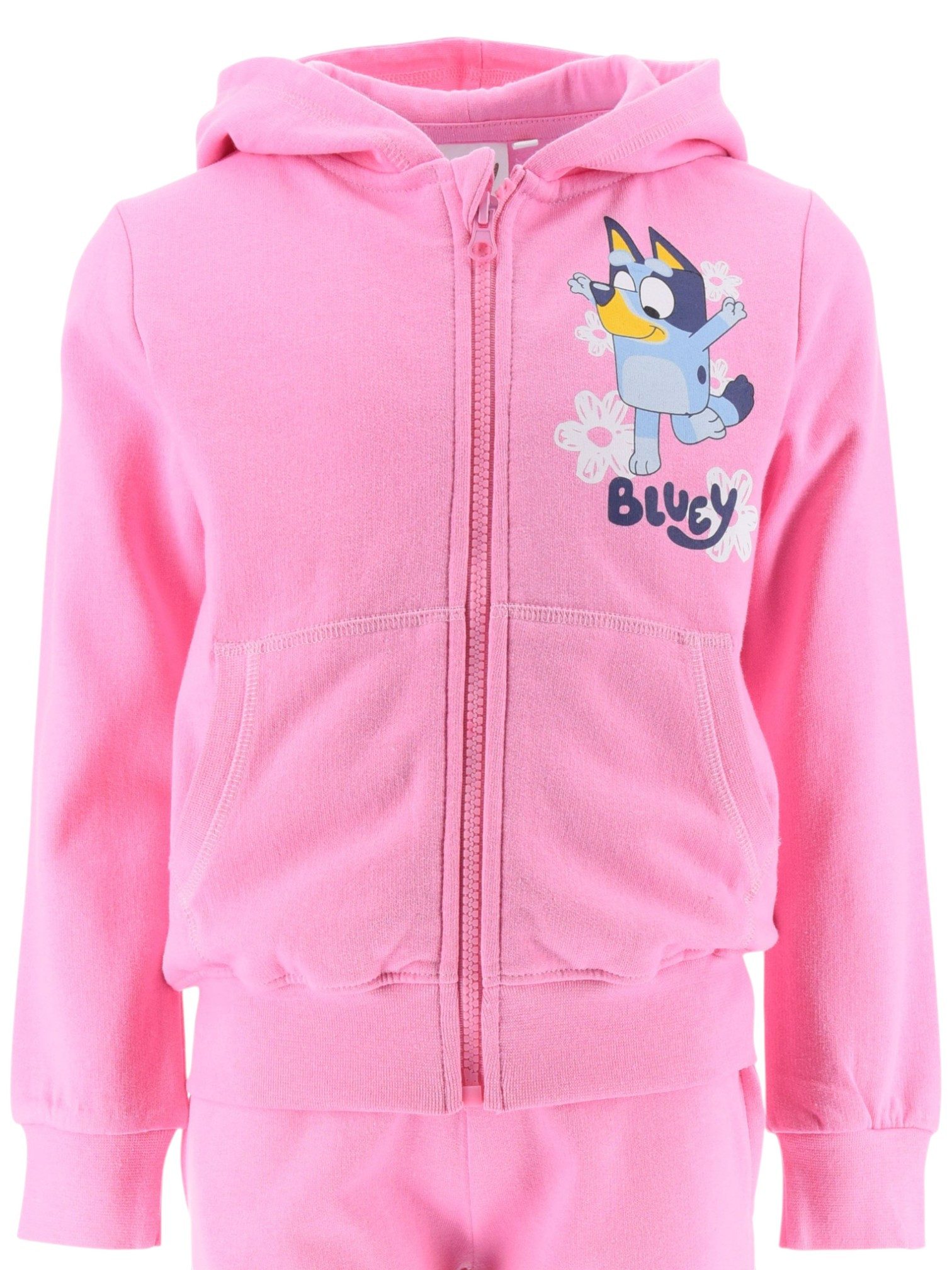 Bluey Freizeitanzug (2-tlg), Mädchen Outfit Kapuzenjacke & Hose Größe 98-116 cm