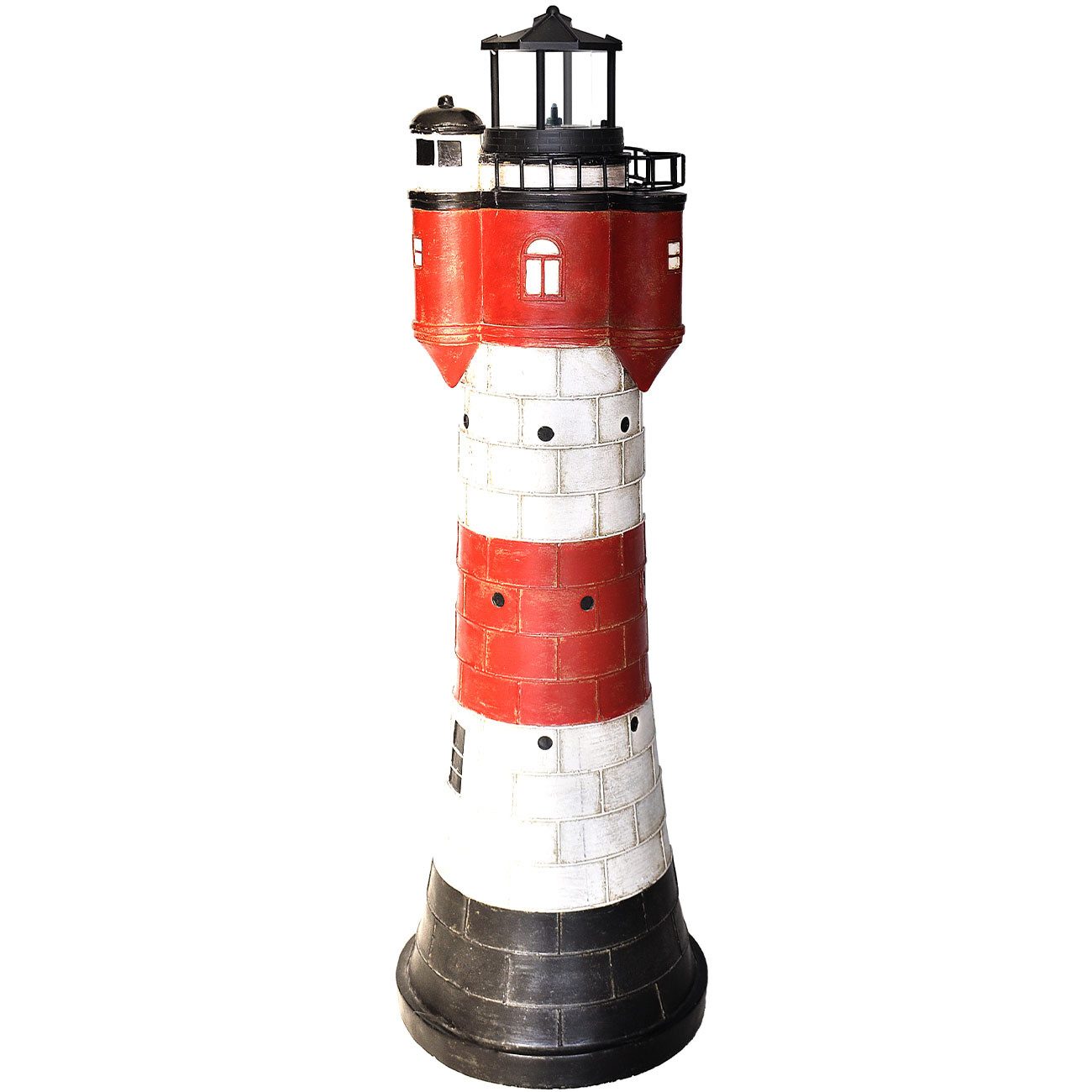 Jürgen Westerholt GmbH Gartenleuchte Solar-Deko-Leuchtturm (80 cm): Maritime Gartenleuchte & wetterfest, Ideal als nächtliches Orientierungslicht