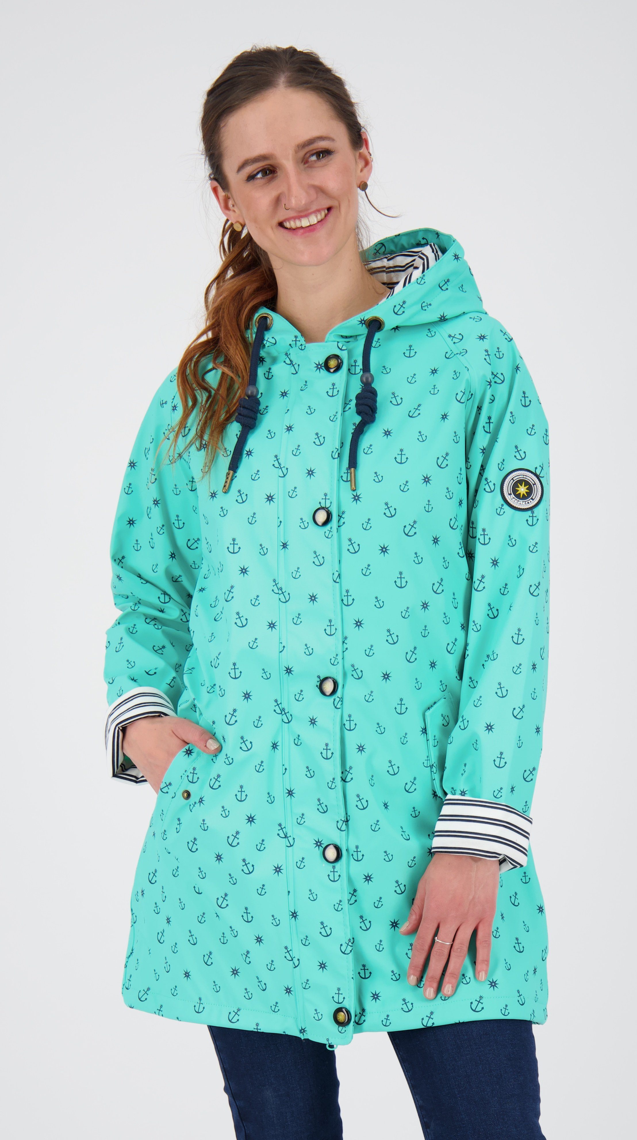 DEPROC Active Regenjacke Friesennerz #ankerglutzauber CS WOMEN auch in Großen Größen erhältlich turquoise