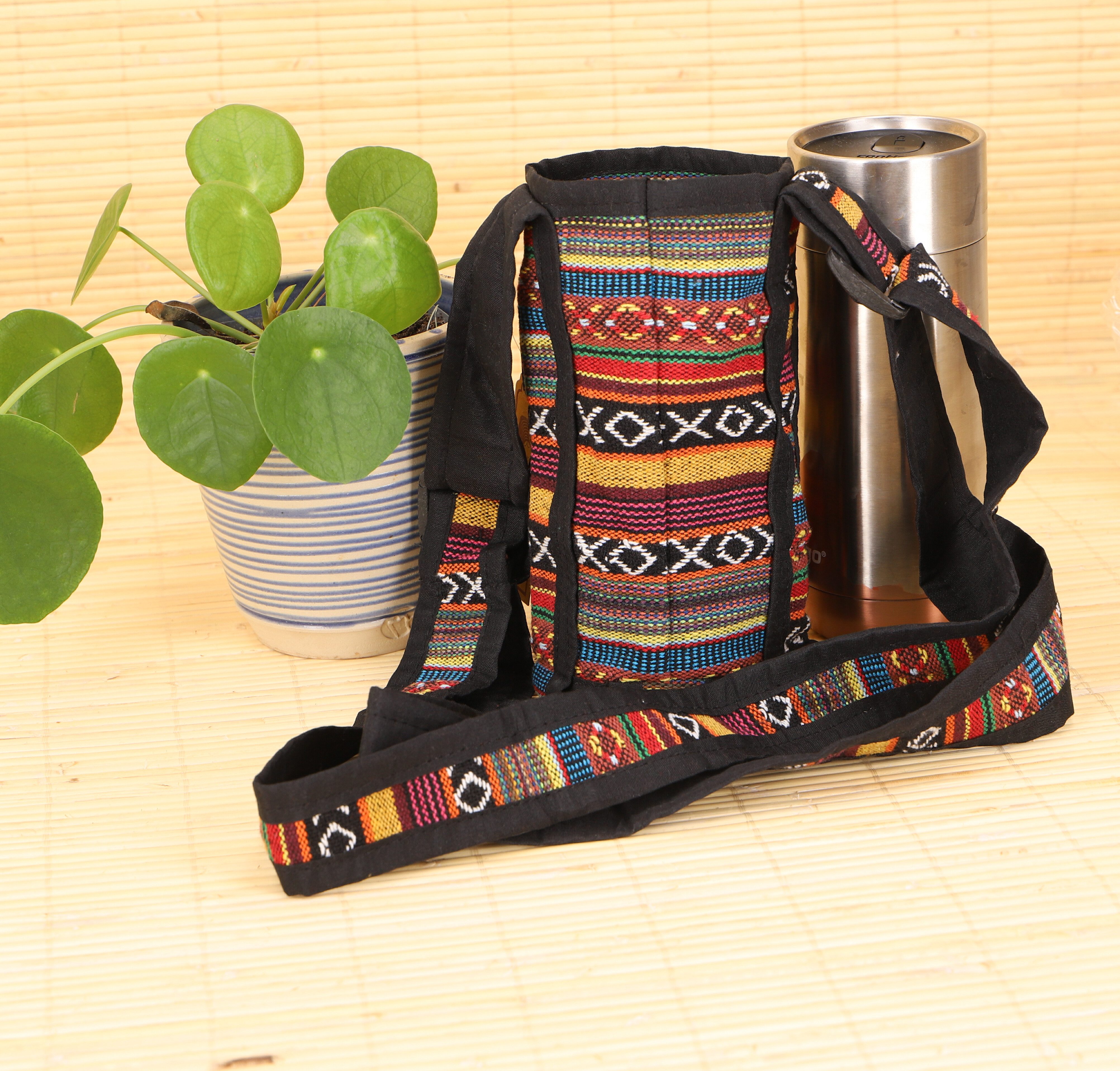 Guru-Shop Schultertasche Bunte Wasserflaschen Tasche, Flaschenhalter.. günstig online kaufen