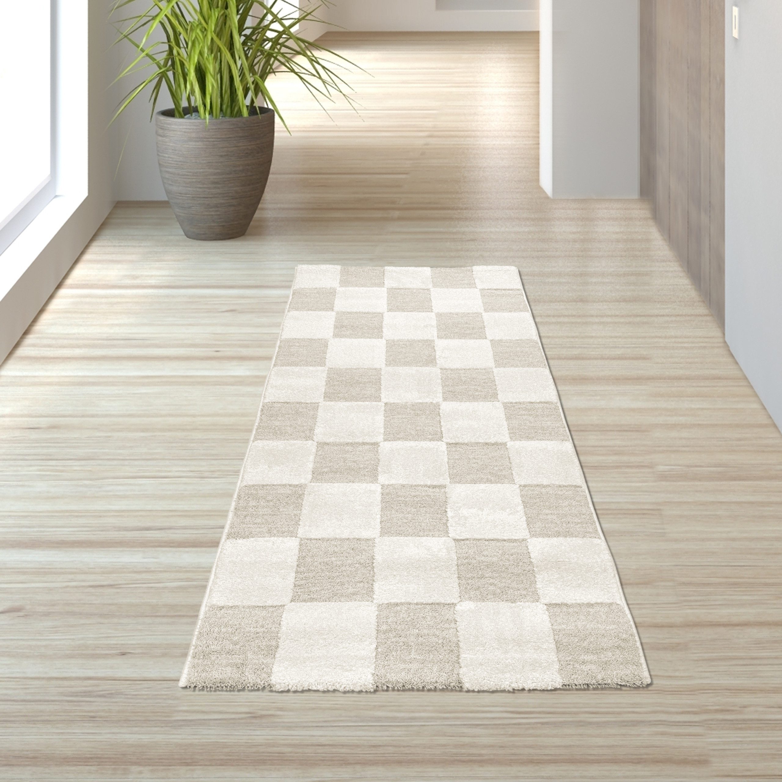 TeppichHome24 Teppich Teppich Pflegeleicht und Strapazierfähig mit Karomust günstig online kaufen