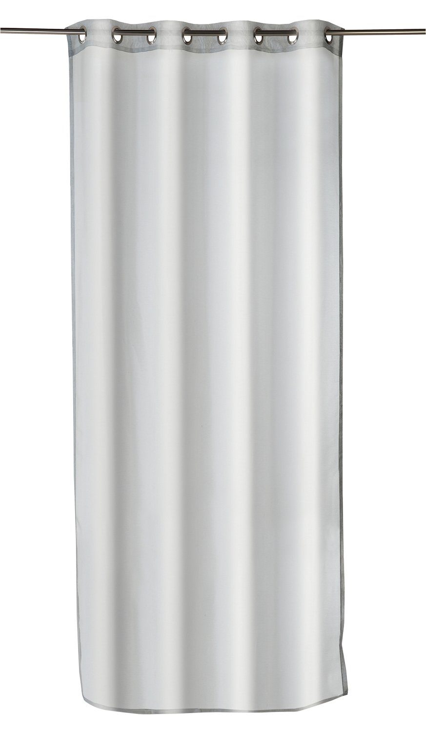 Vorhang KAYLA, Ösenvorhang, Grau, L 245 x B 140 cm