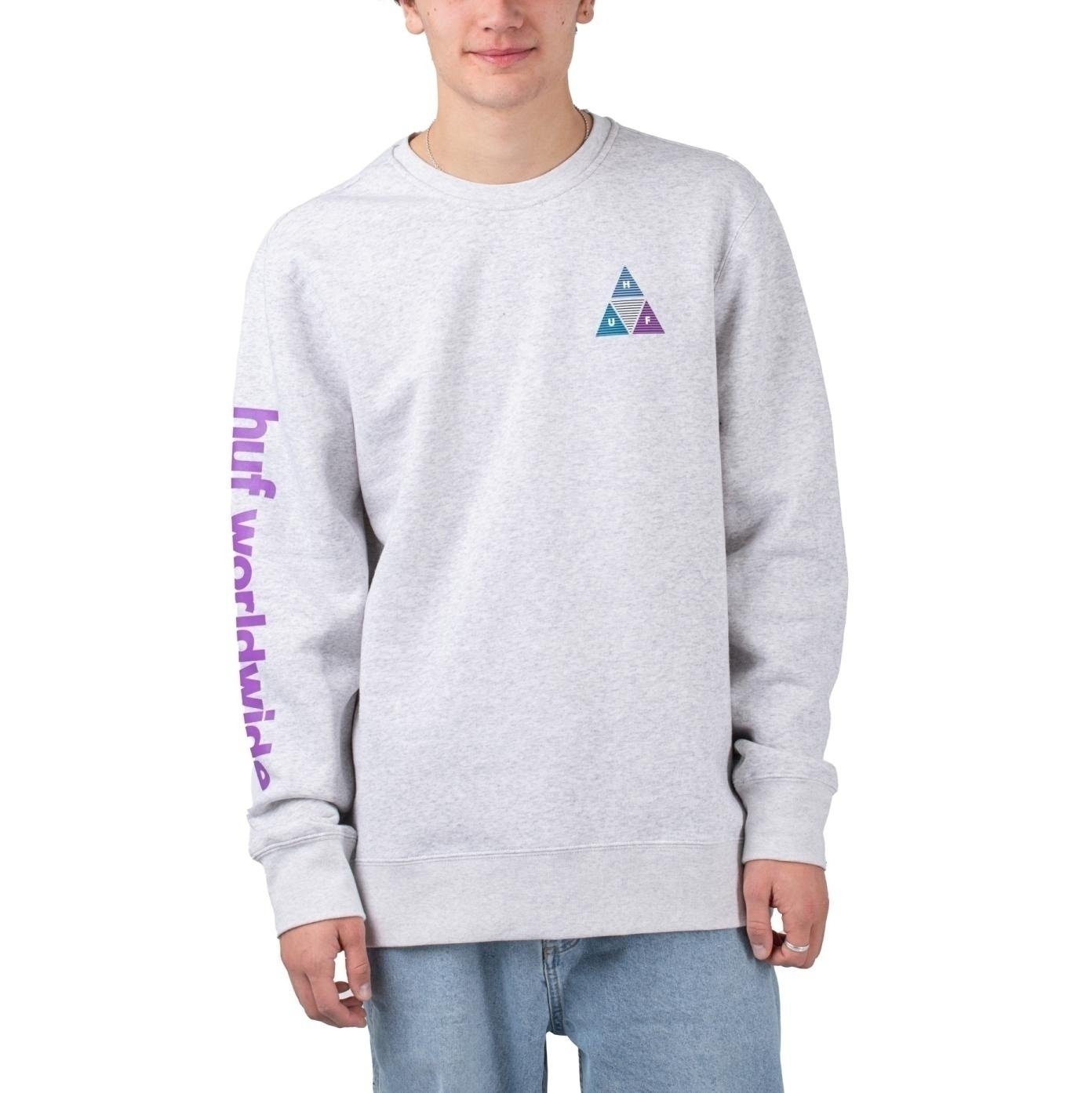 HUF Sweater HUF Prism Triple Triangle Sweatshirt Athletic Heather | Sweatshirts