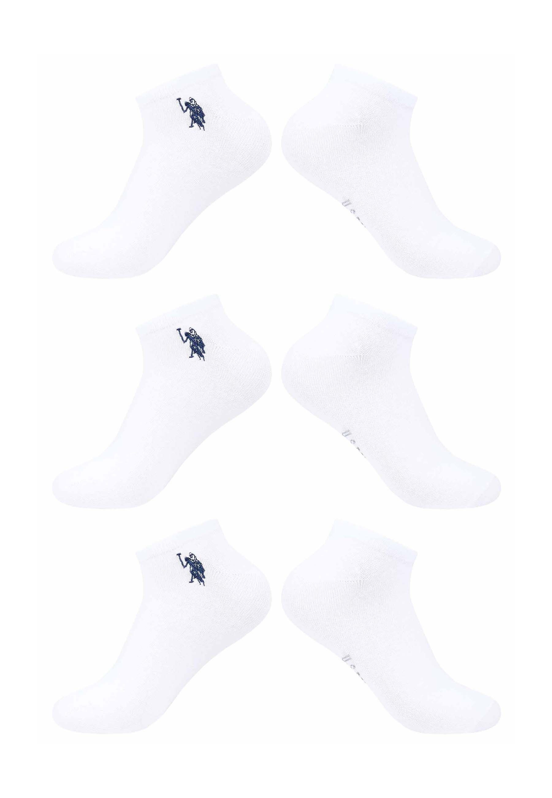 U.S. Polo Assn. Socken USNoaah Sneaker 6er Pack – Kurzsocken Baumwolle unisex Niedrige Socken mit elastischem Bund und Logo