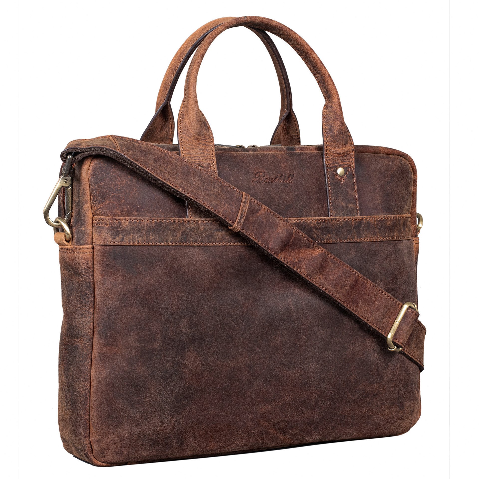 Aktentasche Echt Leder Schultertasche Herren Damen Laptoptasche Umhängetasche