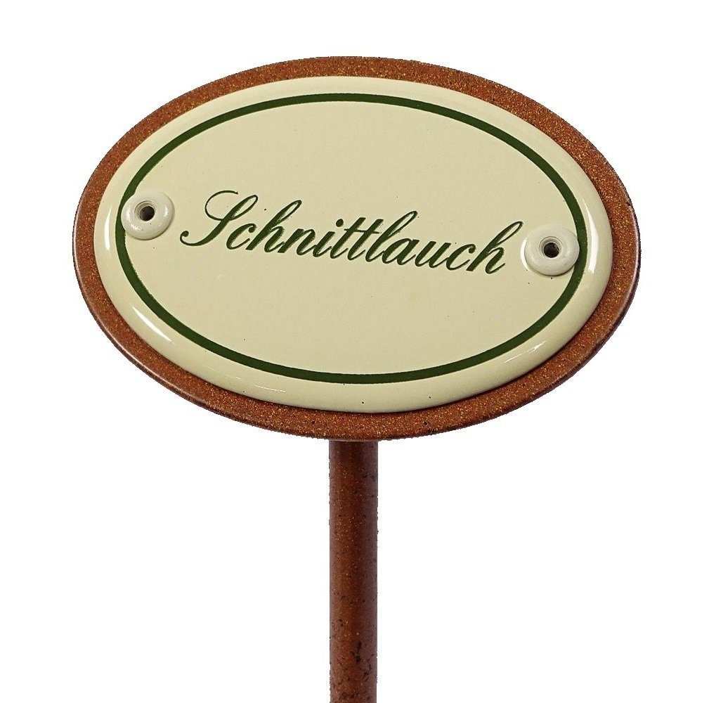 Linoows Gartenstecker Kräuterschild Schnittlauch, Garten Kräuterstecker günstig online kaufen