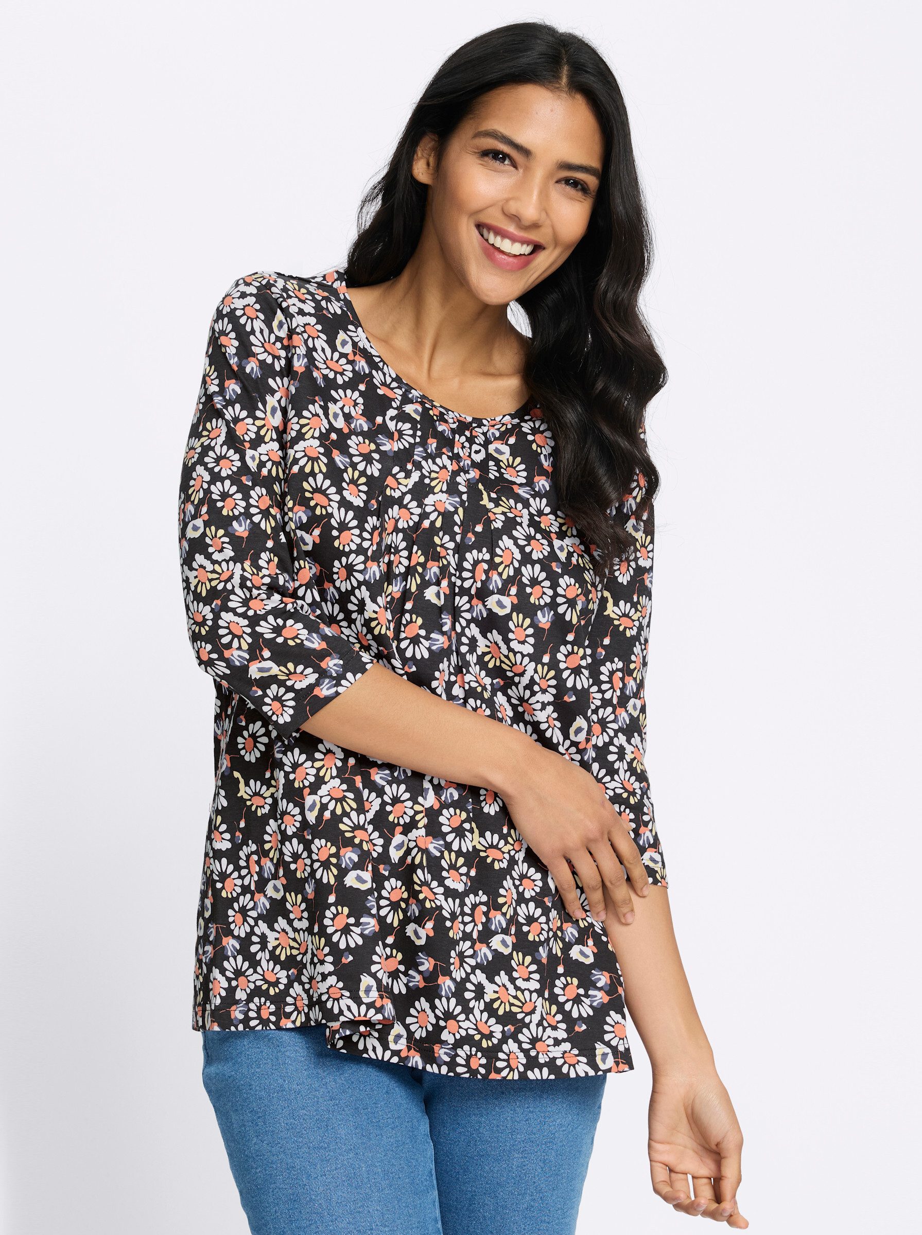 Sieh an! T-Shirt Longshirt 3/4-Arm günstig online kaufen