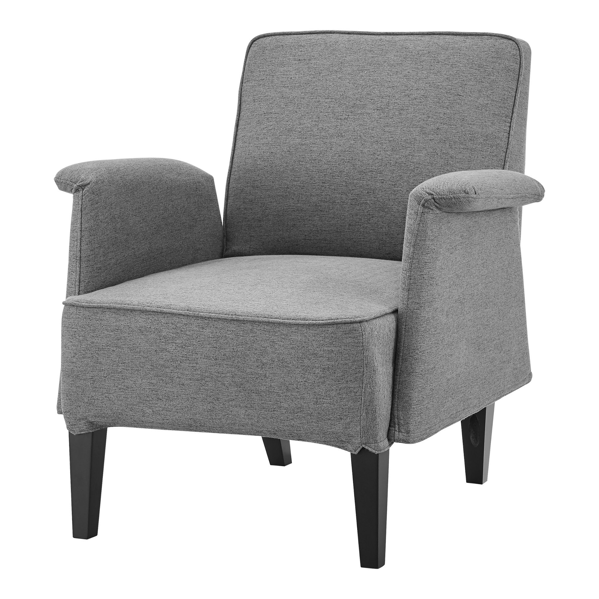 en.casa Sessel, »Diespeck« Polstersessel Holz 82x79x77 cm Grau