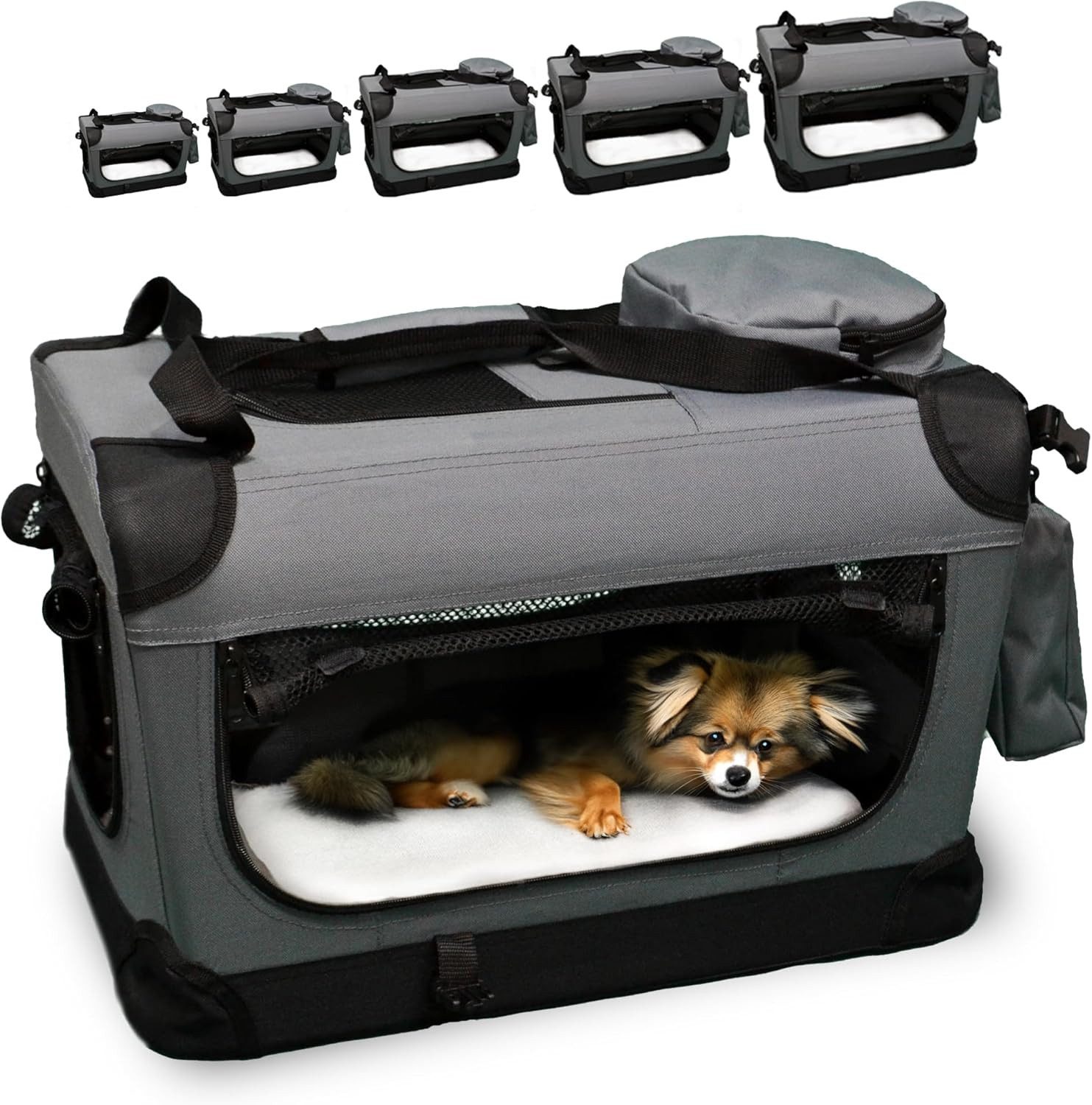 Defactoshop Tiertransportbox Transporttasche Hundebox faltbar Hundetasche für Katze Haustiere