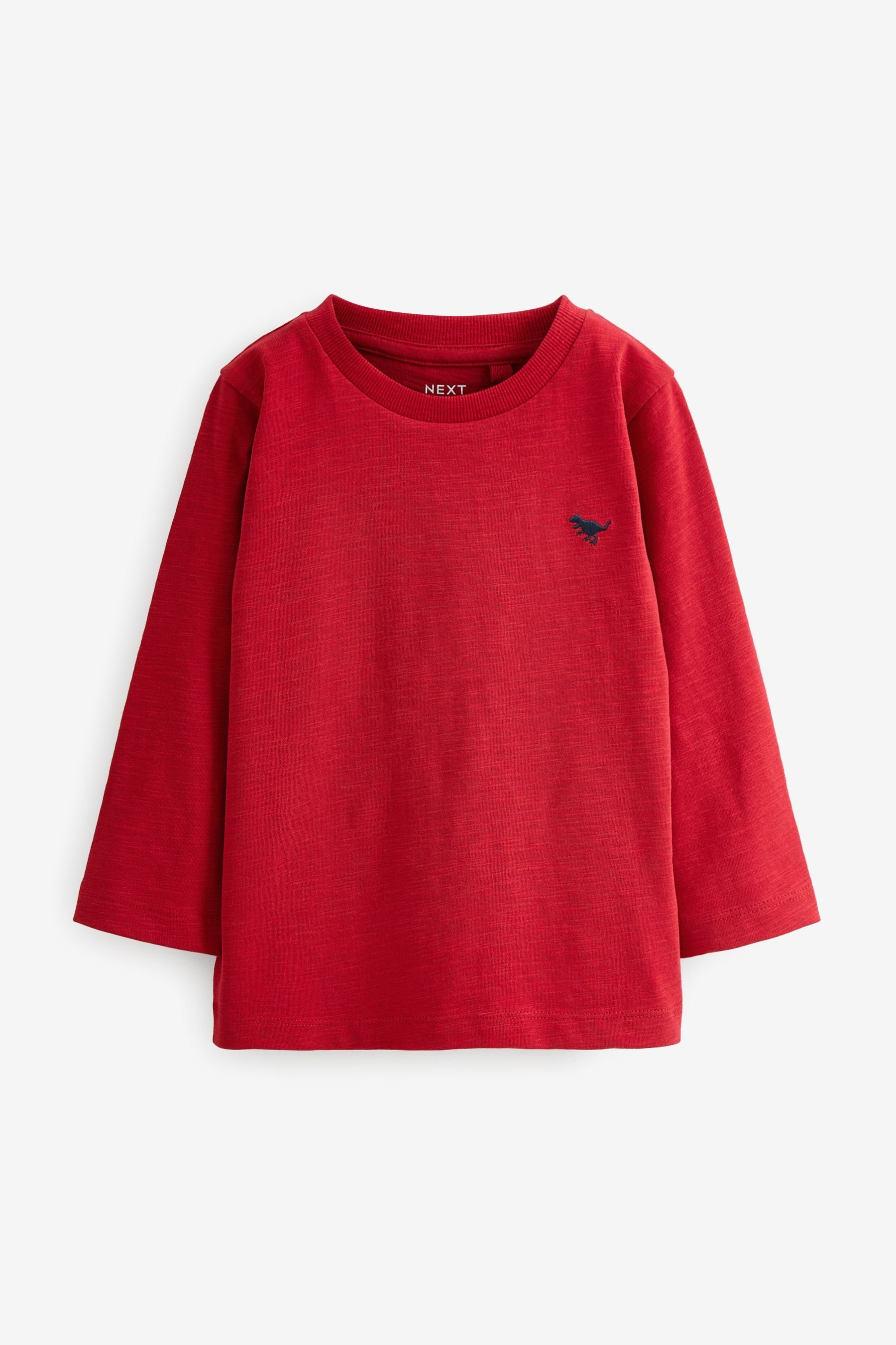 Next (1-tlg) Red Shirt Einfarbiges Langarmshirt