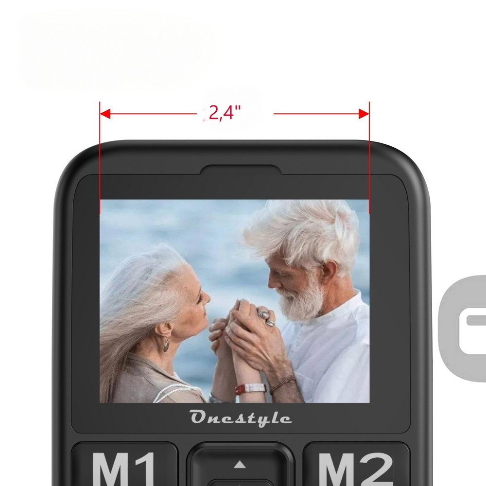 Onestyle Silver One Seniorenhandy mit Dual-SIM Seniorenhandy (Große Tasten, 2,4 Zoll QVGA-Farbdisplay, SOS-Taste) – Bild 4 von 5