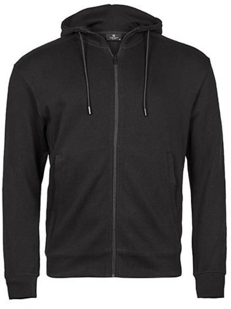 Tee Jays Kapuzensweatjacke Ribbed Interlock Hooded Full Zip Kapuzenjacke Herren