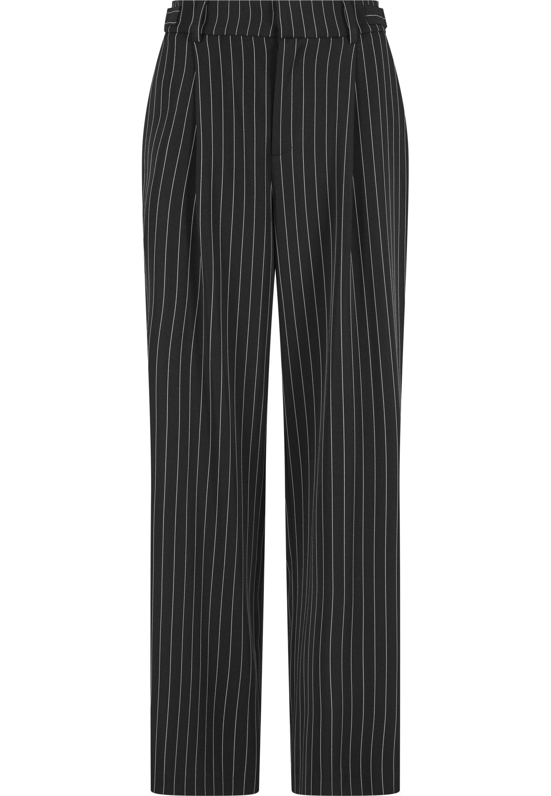 Stoffhose Urban Classics Ladies Pinstripe Wide Leg Trousers