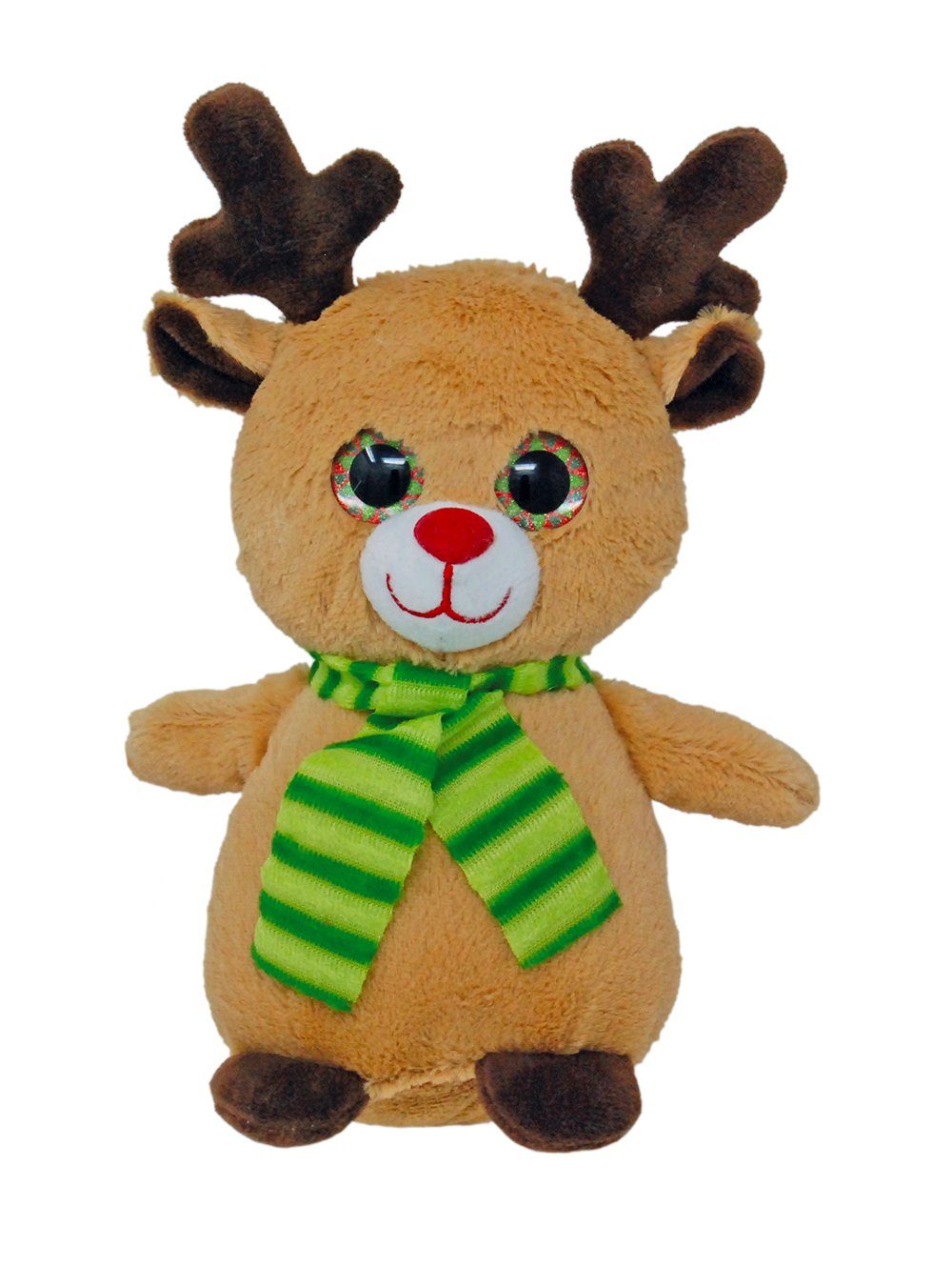 Landahl & Baumann Kuscheltier Weihnachts Plüsch Elch, Bär, Pinguin 23 cm mit Schal, Weihnachten Deko (3er Set), Deko Plüschtiere Rentier Hirsch Weihnachtsplüsch