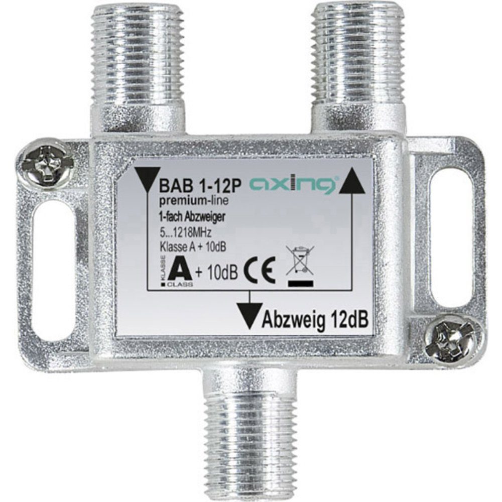 Axing BAB 1-12P Kabel-TV Abzweiger 1-fach 5 - 1218 MHz TV-Kabel