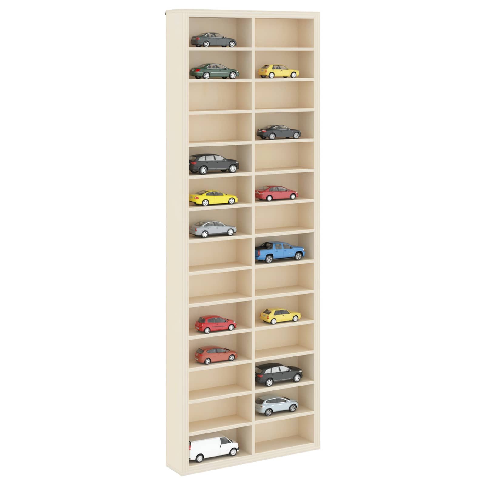vidaXL Regal Wanddisplay-Case mit Regal Beige 21 x 4,5 x 59 cm Holzwerkstof günstig online kaufen
