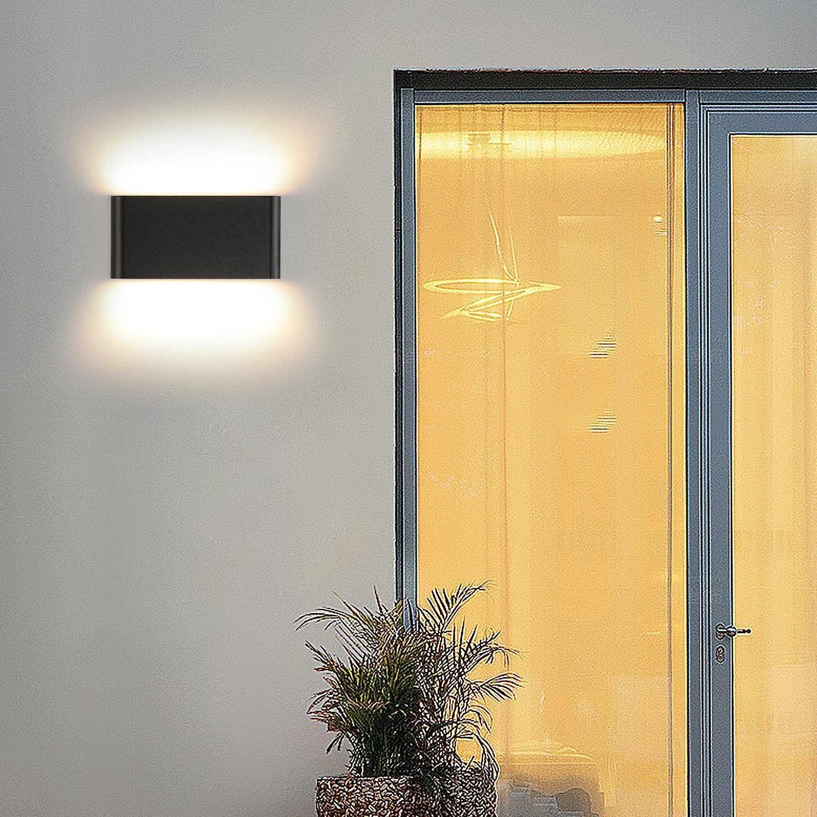 Wandlampe Modern integriert, Wohnzimmer, LED für Wandleuchte Aussen Warmweiß fest Innen Warmweiß LETGOSPT