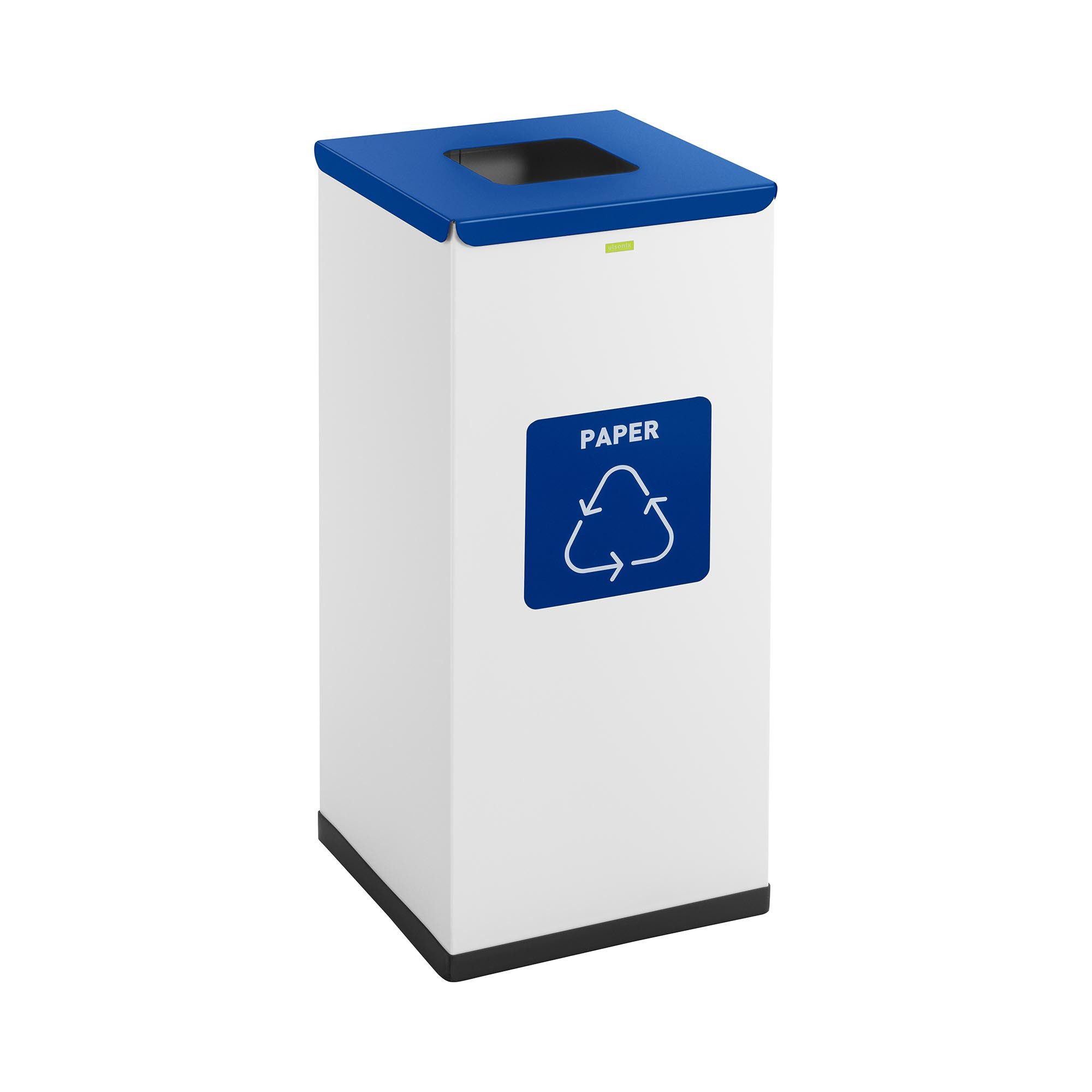 Ulsonix Mülltrennsystem Abfalleimer 60 L weiß Papier-Label Mülltrenner Recycling, verschiedene Größen