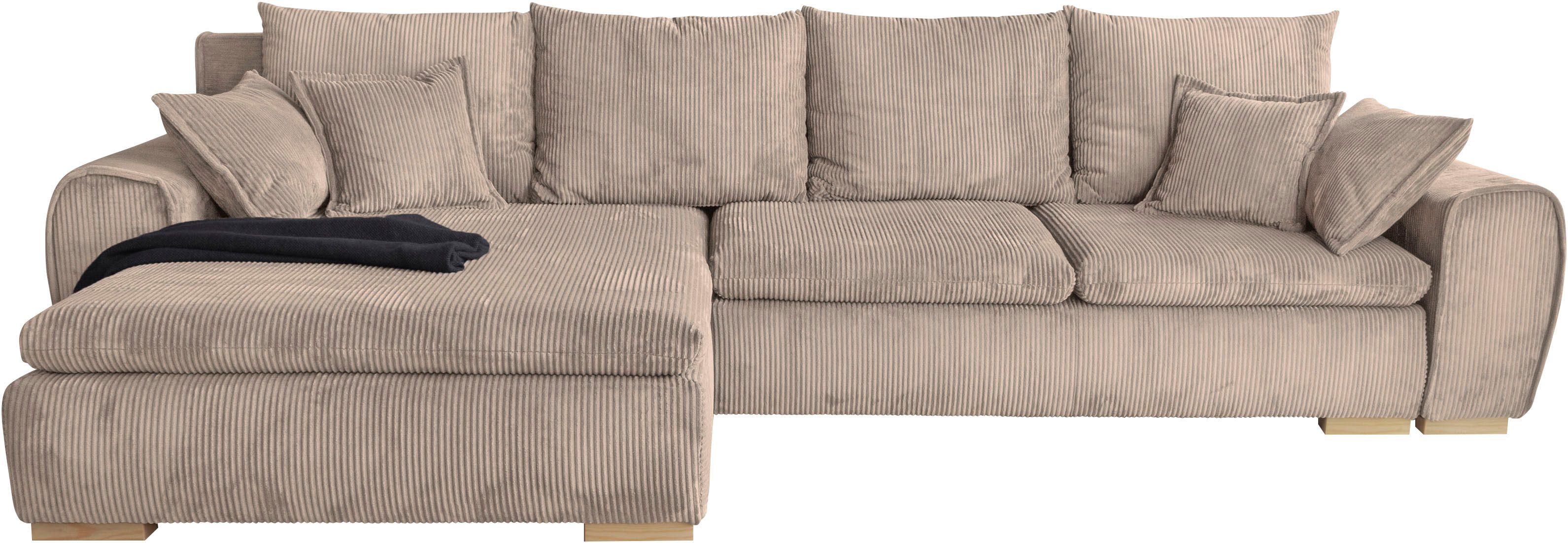 Home affaire Ecksofa Katja L-Form, Cord günstig online kaufen