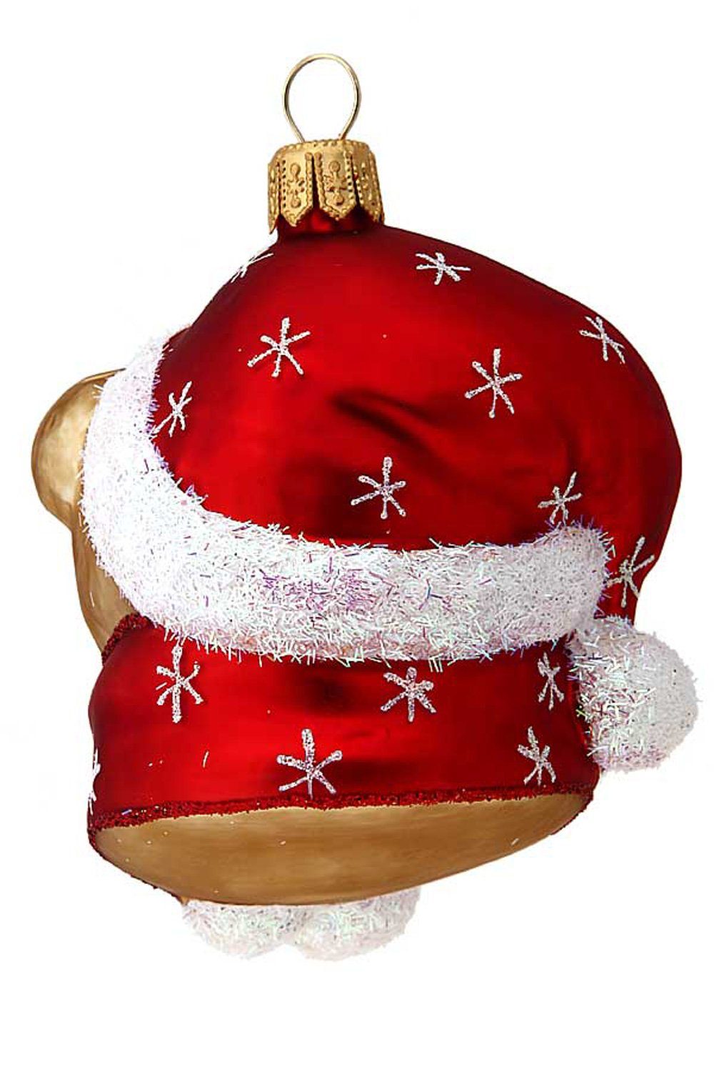 Hamburger Weihnachtskontor Christbaumschmuck Teddykopf, - Dekohänger - handdekoriert mundgeblasen